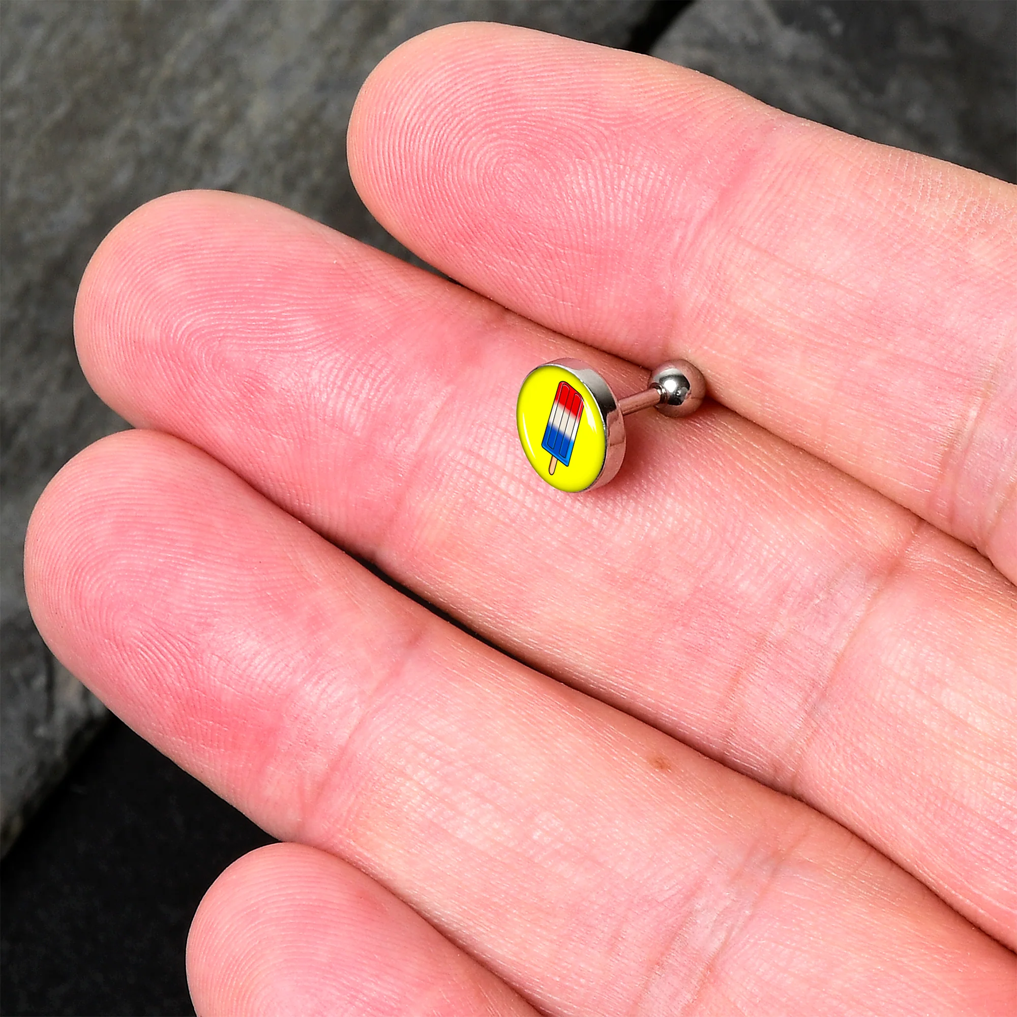 16G 1/4 Popsicle Treat Cartilage Tragus Earring by Onyx O - Image 2
