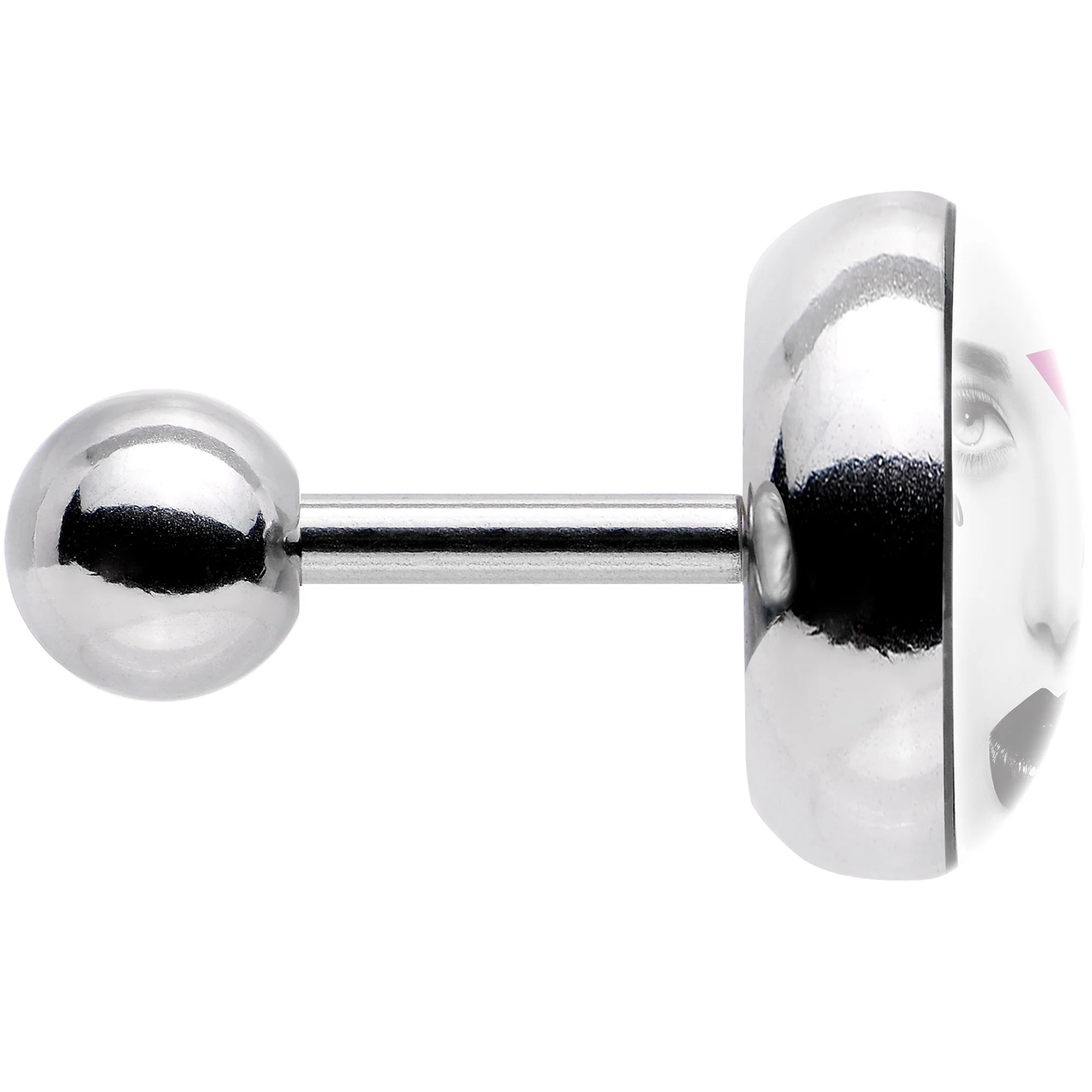 16G 1/4 Pretty Pink Model Super Star Tragus Cartilage Earring - Image 3