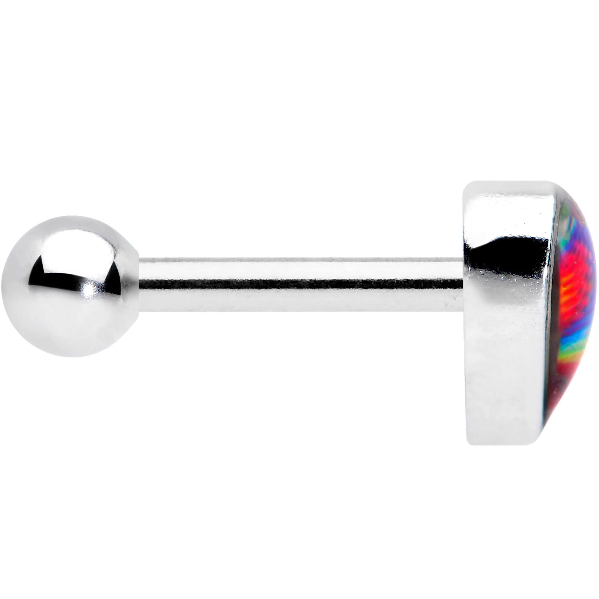 16G 1/4 Rainbow Tie Dye Heart Valentines Day Cartilage Tragus - Image 3