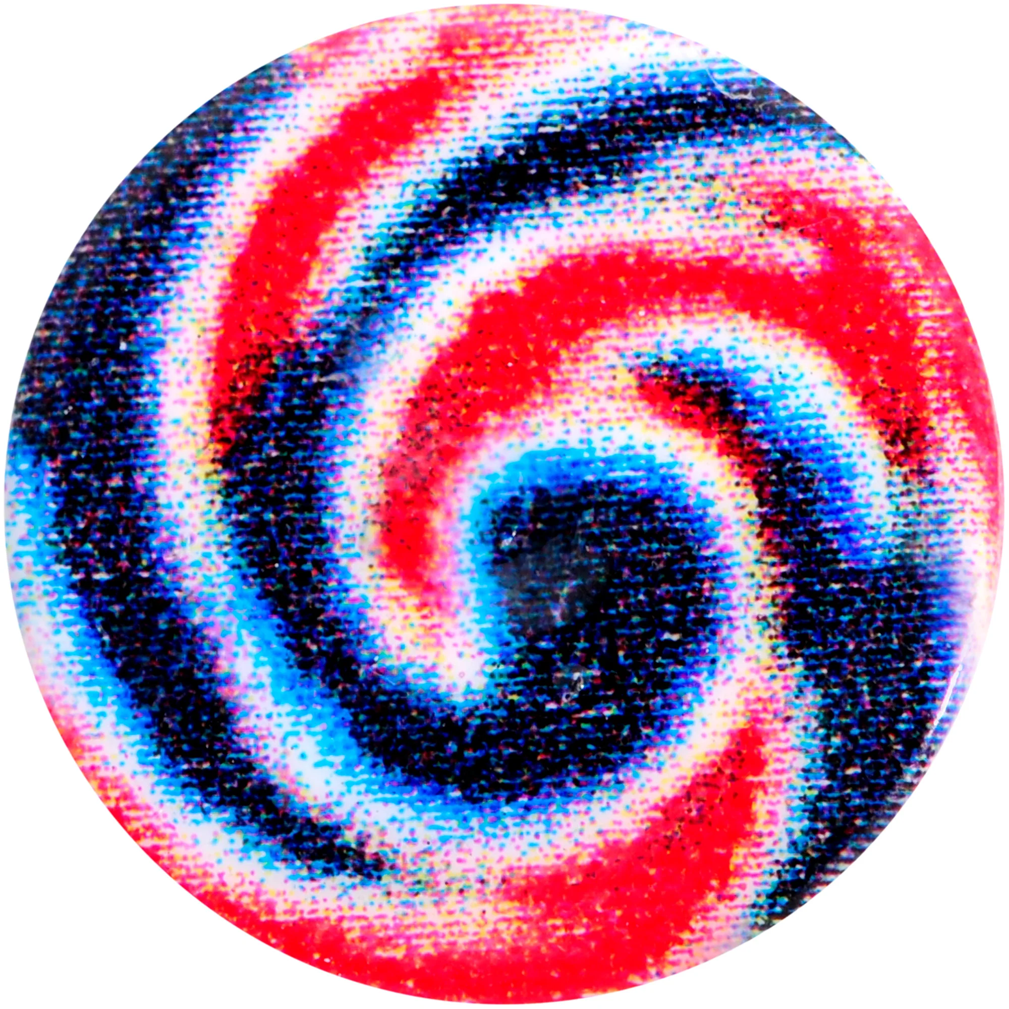 16G 1/4 Red Blue Candy Swirl Cartilage Tragus Earring - Image 2