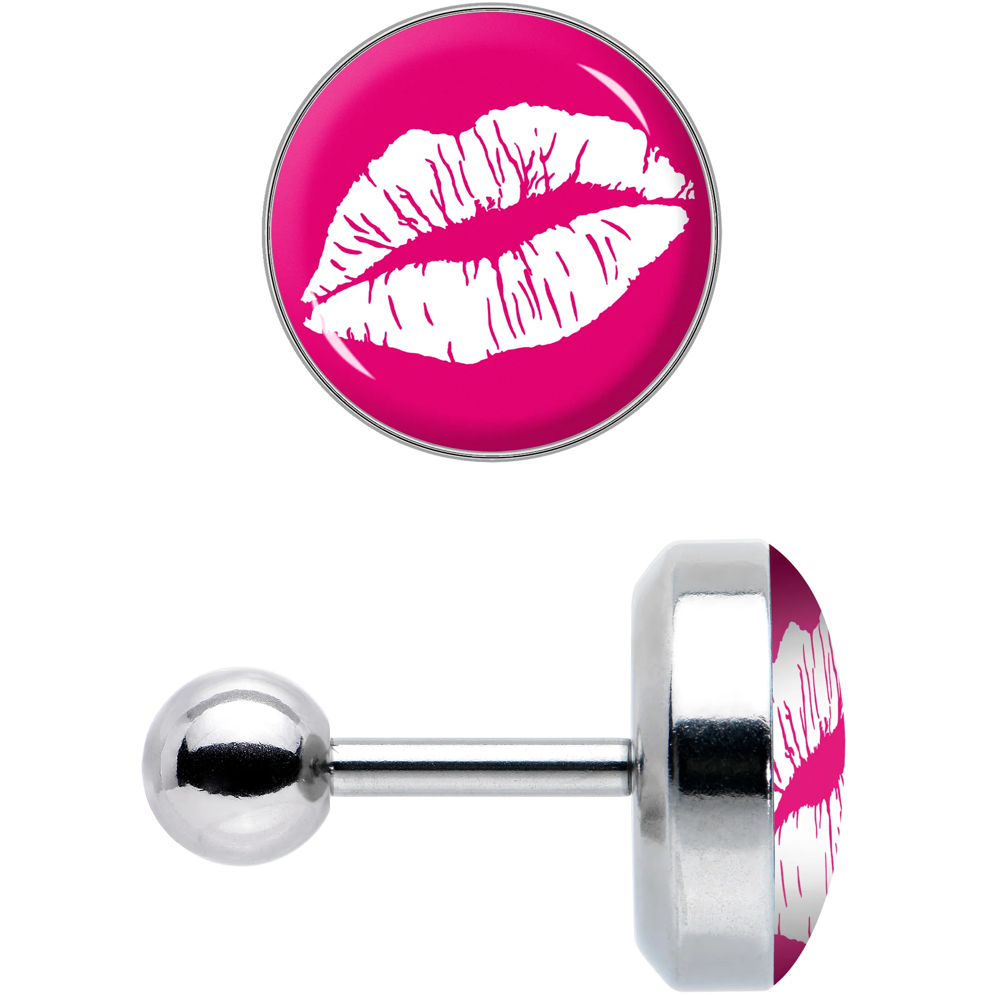 16G 1/4 Red Hot Lips Cartilage Tragus Earring by Onyx O - Image 2