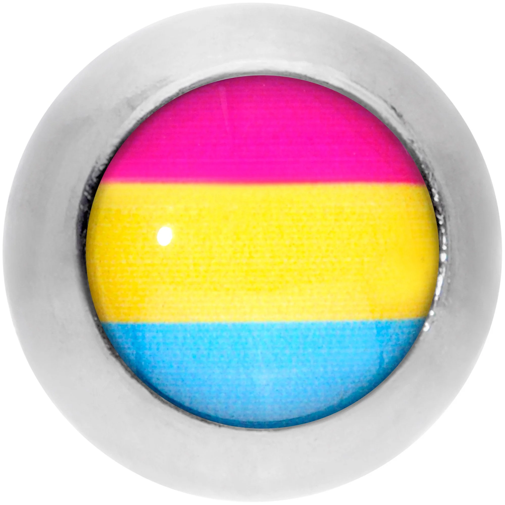 16G 1/4 Red Yellow Blue Pansexual Pride Flag Cartilage Tragus - Image 2