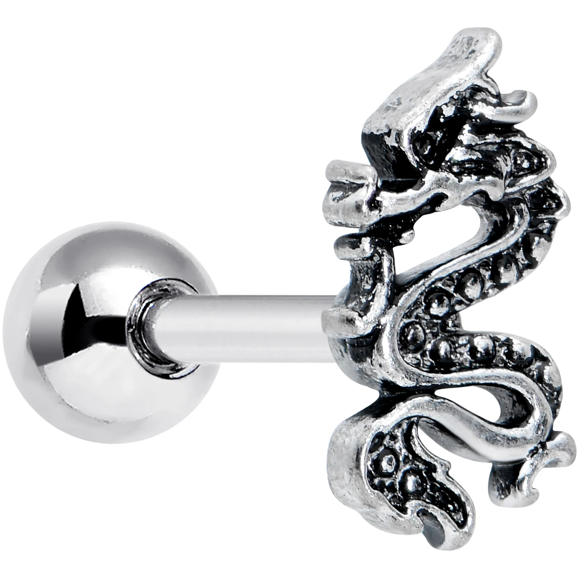 16G 1/4 Regal Medieval Dragon Cartilage Tragus Earring
