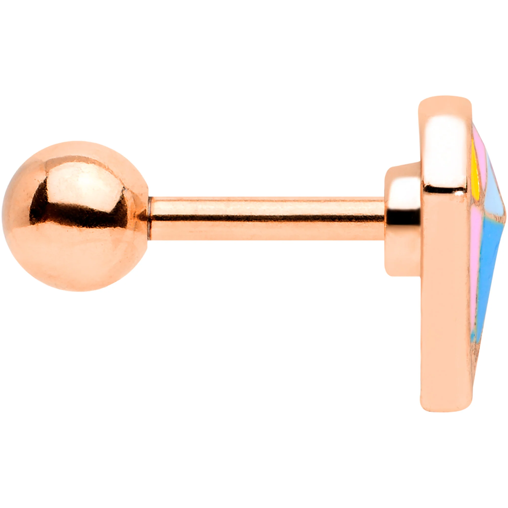16G 1/4 Rose Gold Tone Geologist Prize Cartilage Tragus - Image 3