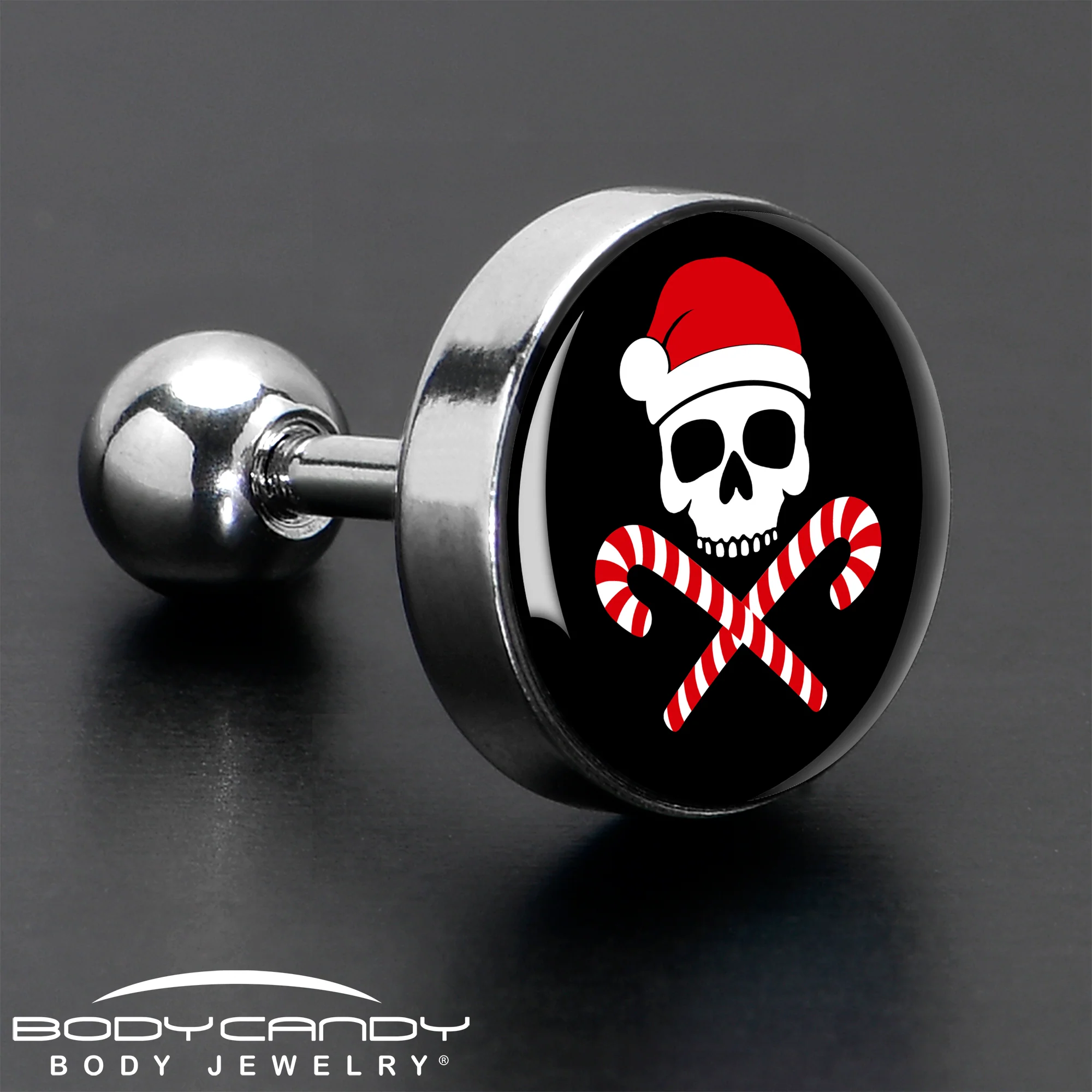 16G 1/4 Santa Pirate Candy Cane Tragus Cartilage Earring by Onyx O - Image 7