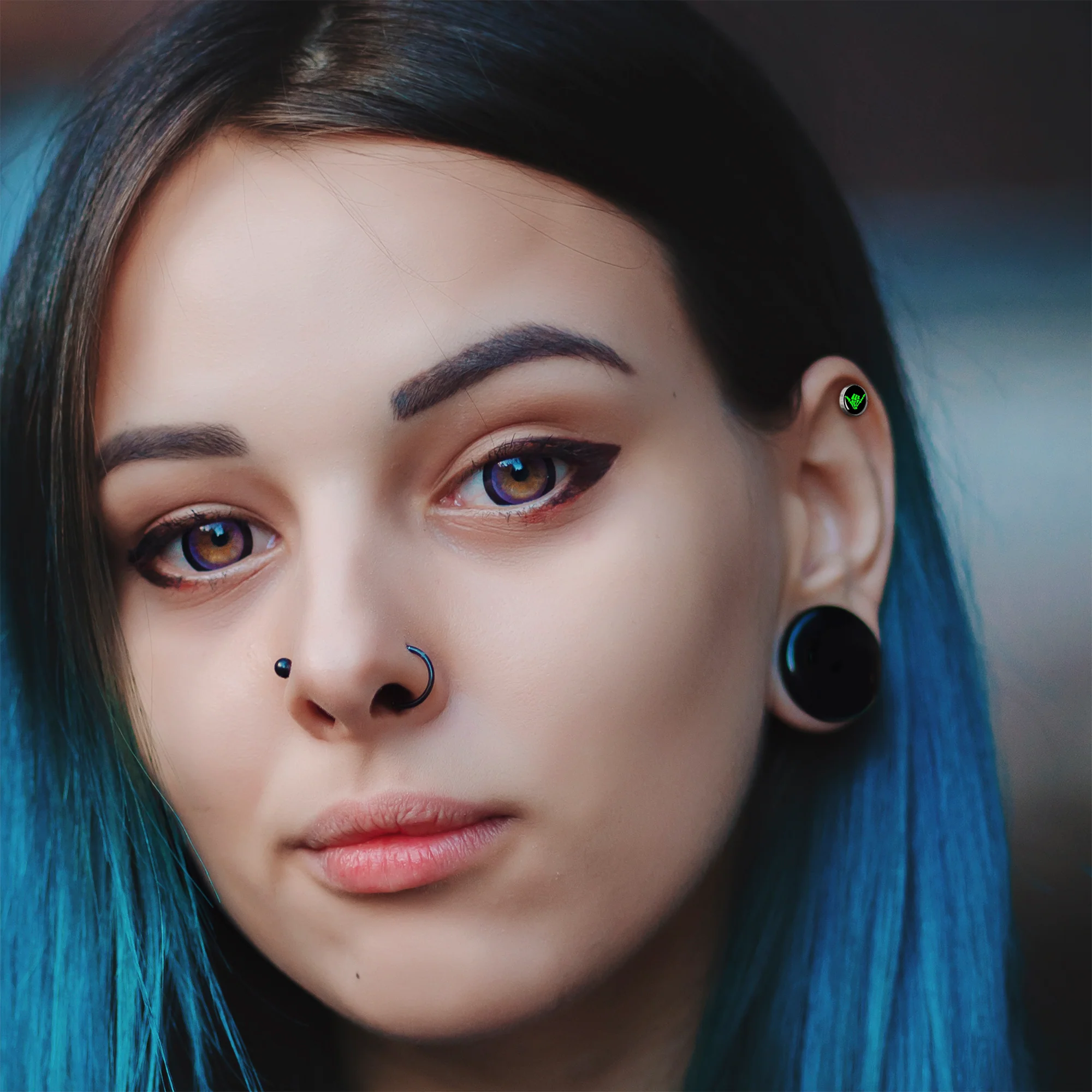 16G 1/4 Shaka Hand Cartilage Tragus Earring by Onyx O - Image 3