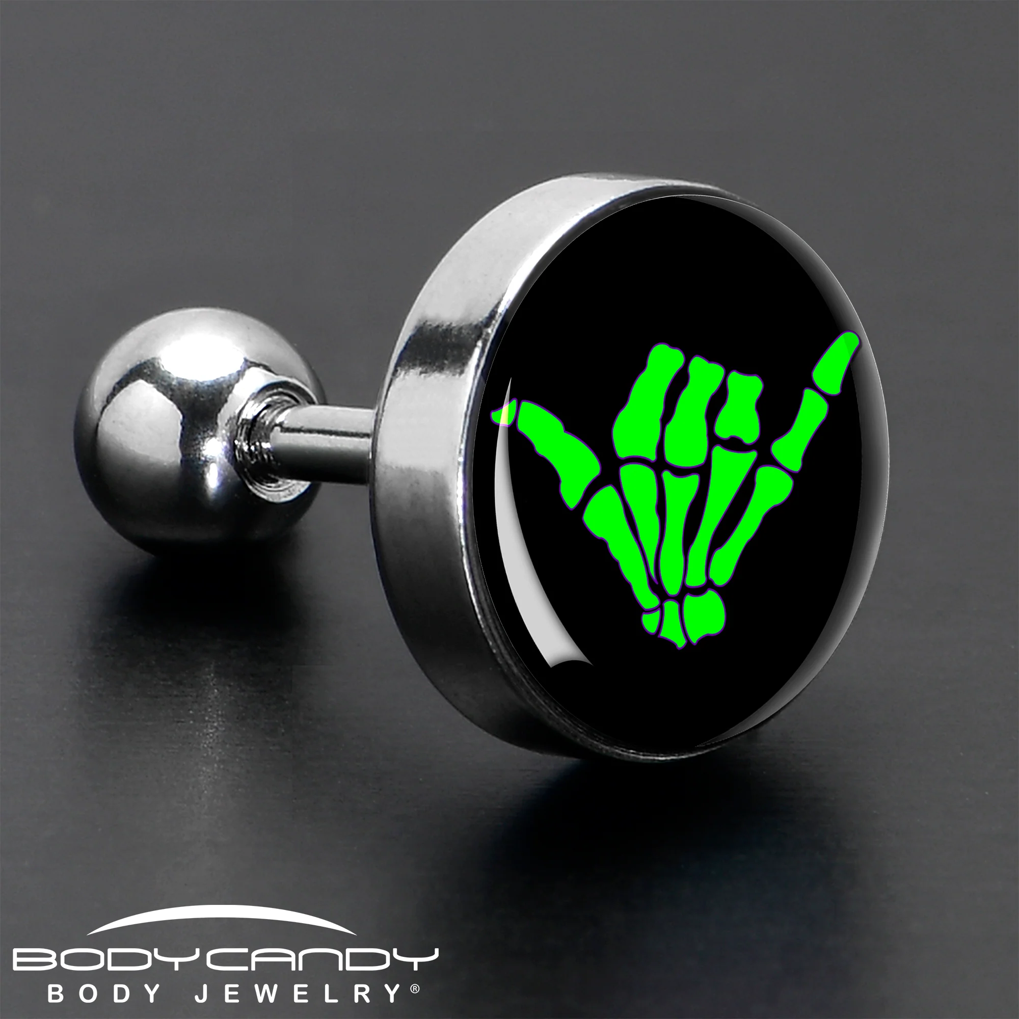 16G 1/4 Shaka Hand Cartilage Tragus Earring by Onyx O - Image 7