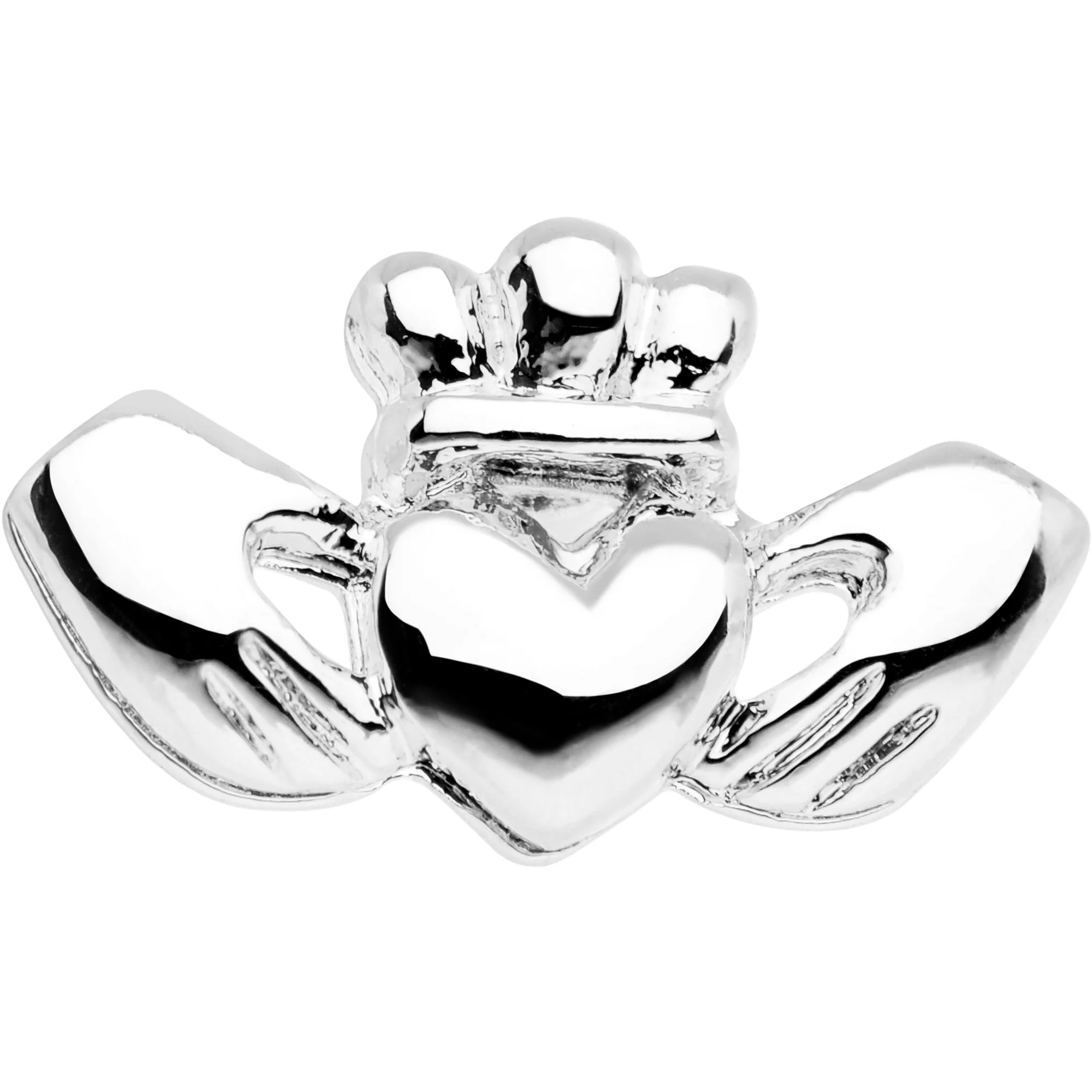 16G 1/4 Silver Tone Sacred Heart Tragus Cartilage Earring - Image 2