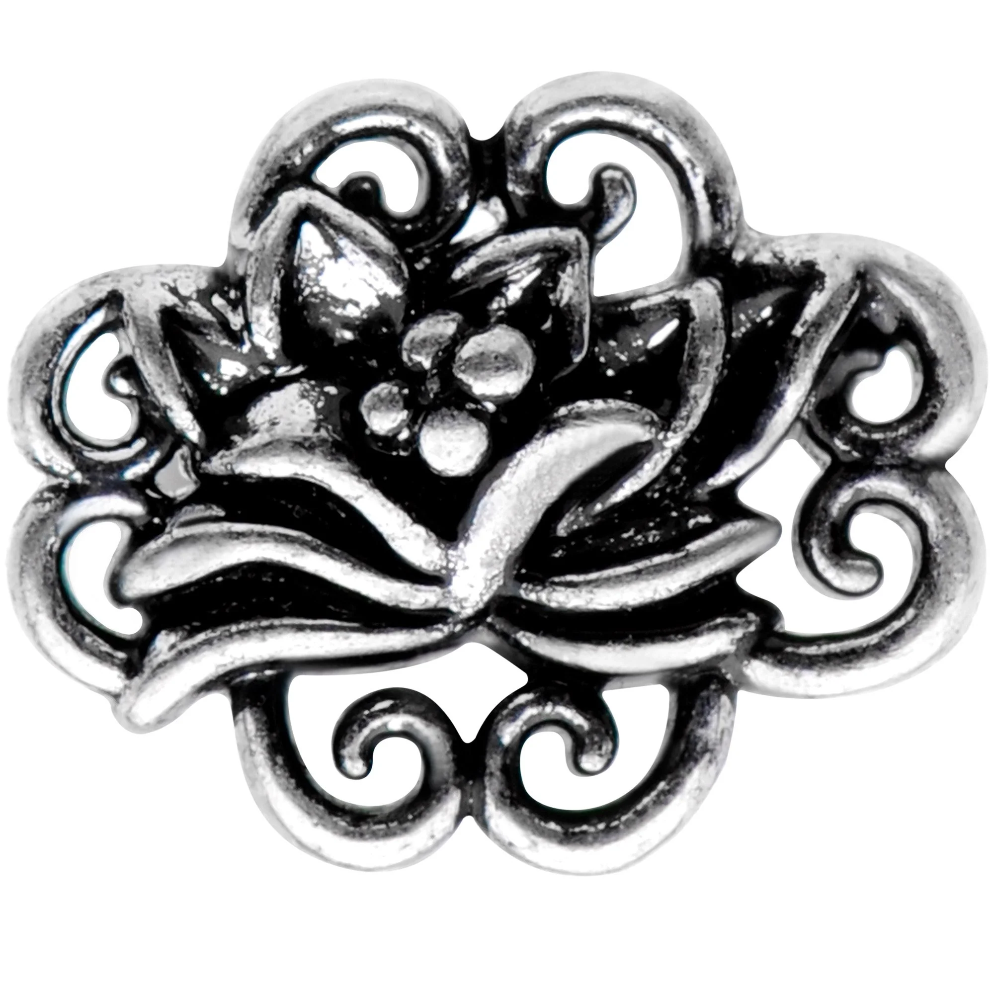 16G 1/4 Spirit of the Lotus Flower Cartilage Tragus Earring - Image 2