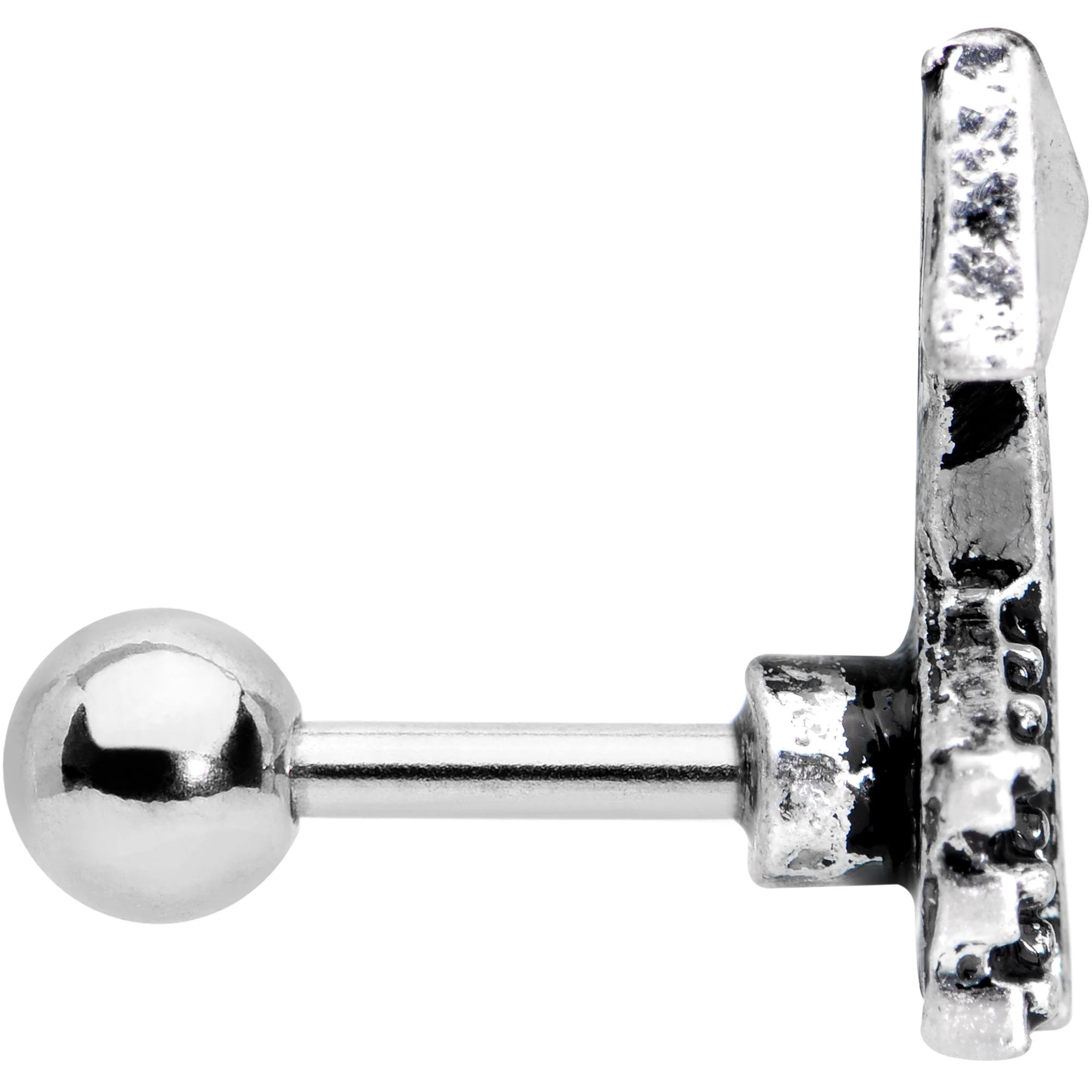 16G 1/4 Straight Arrow Cartilage Tragus Earring - Image 3