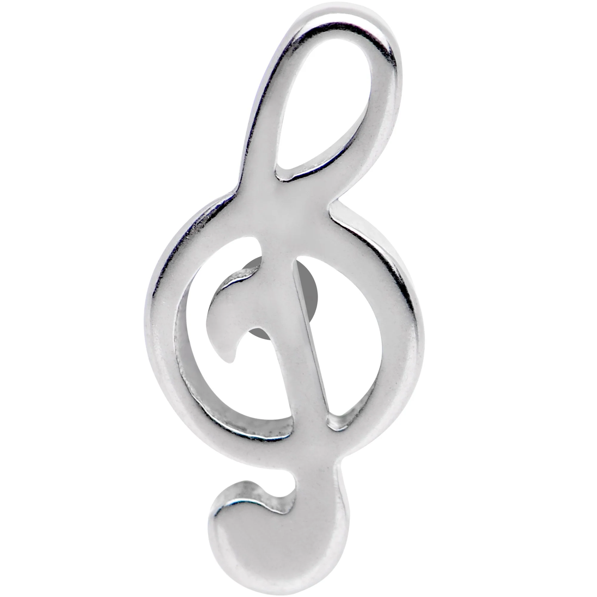 16G 1/4 Treble Clef Music Note Tragus Cartilage Earring - Image 2