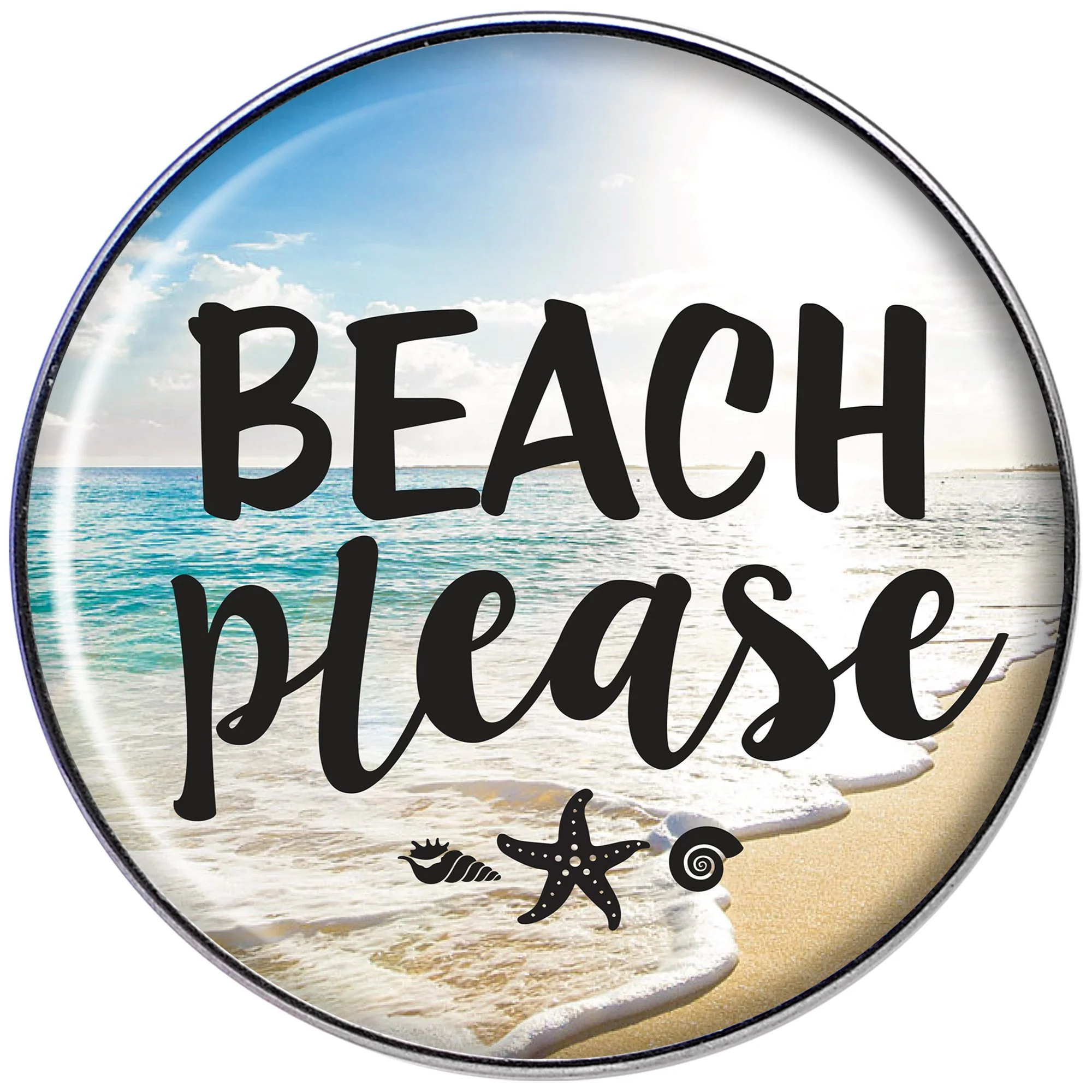 16G 1/4 Tropical Paradise Beach Please Tragus Cartilage Earring - Image 2