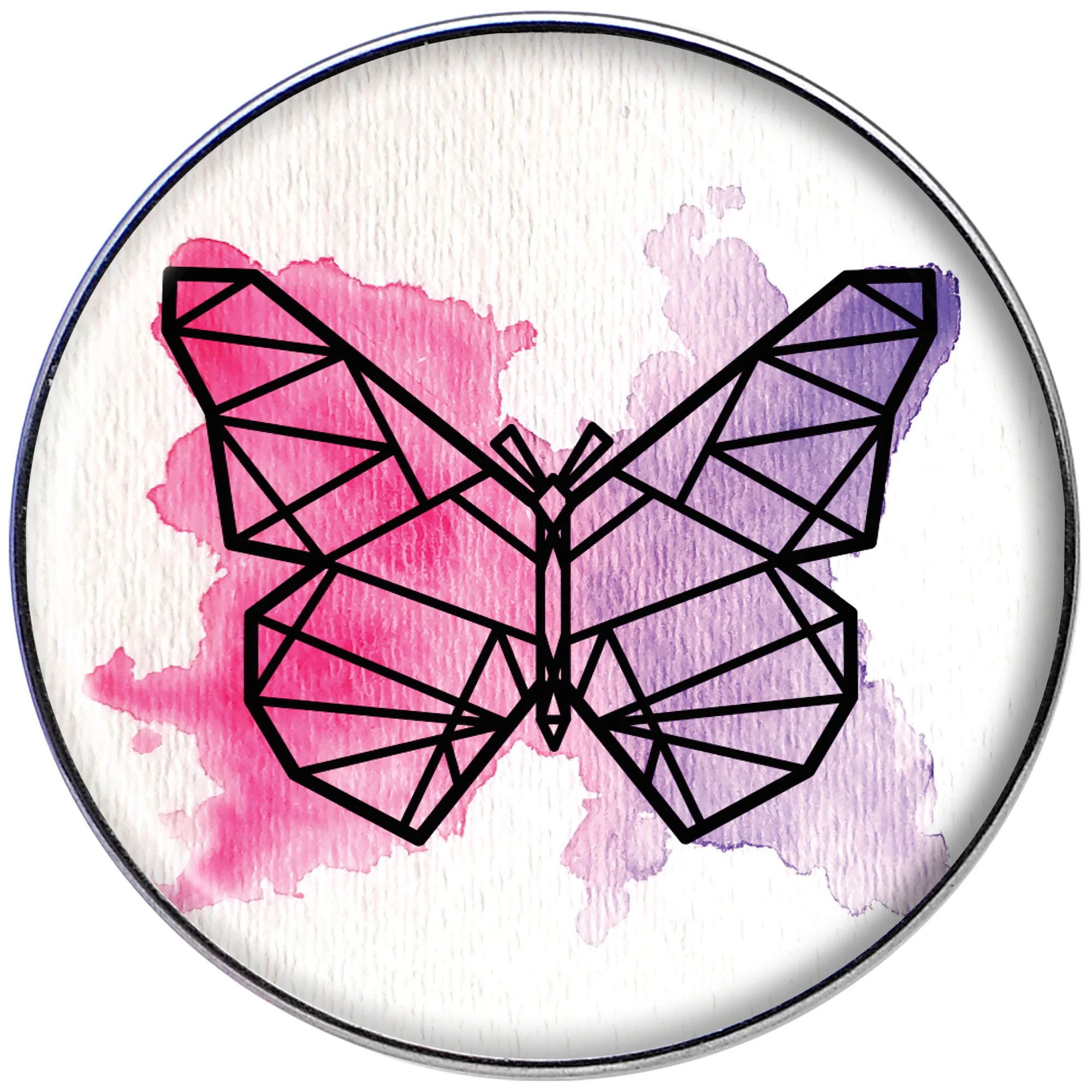 16G 1/4 Watercolor Geometric Butterfly Tragus Cartilage Earring - Image 2