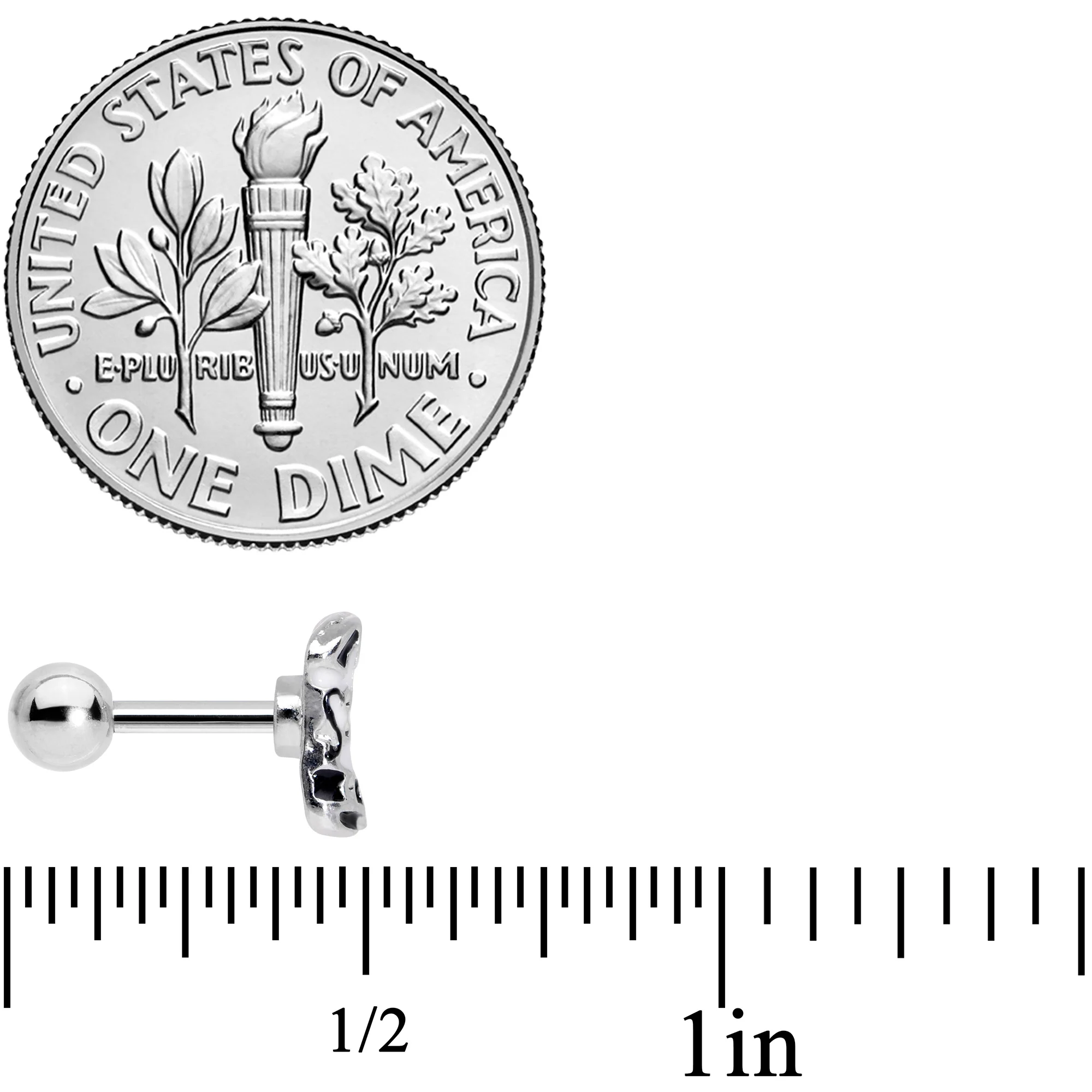 16G 1/4 Western Cowboy Boot Cartilage Tragus Earring - Image 4