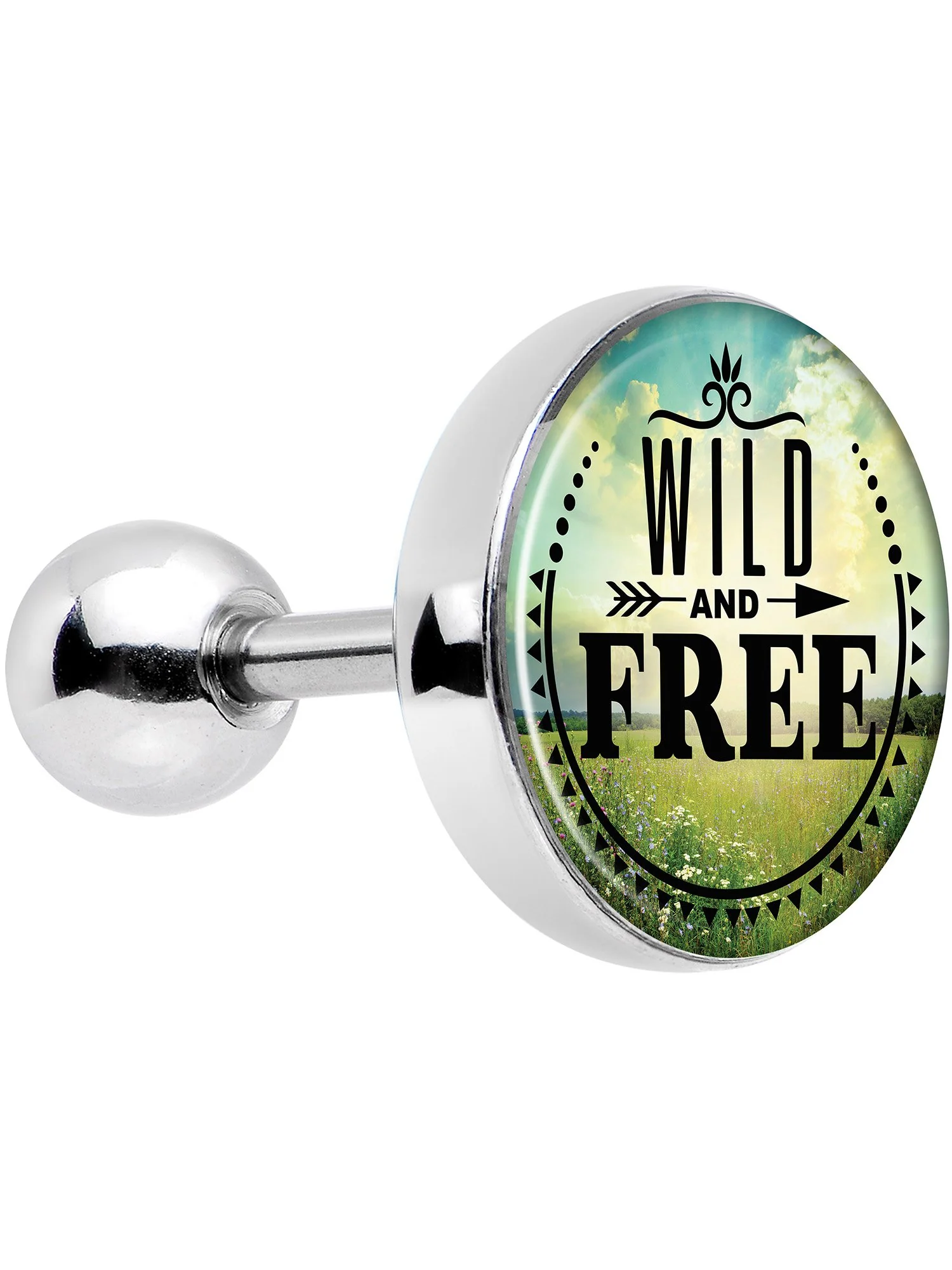 16G 1/4 Wild and Free Tragus Cartilage Earring - Image 4