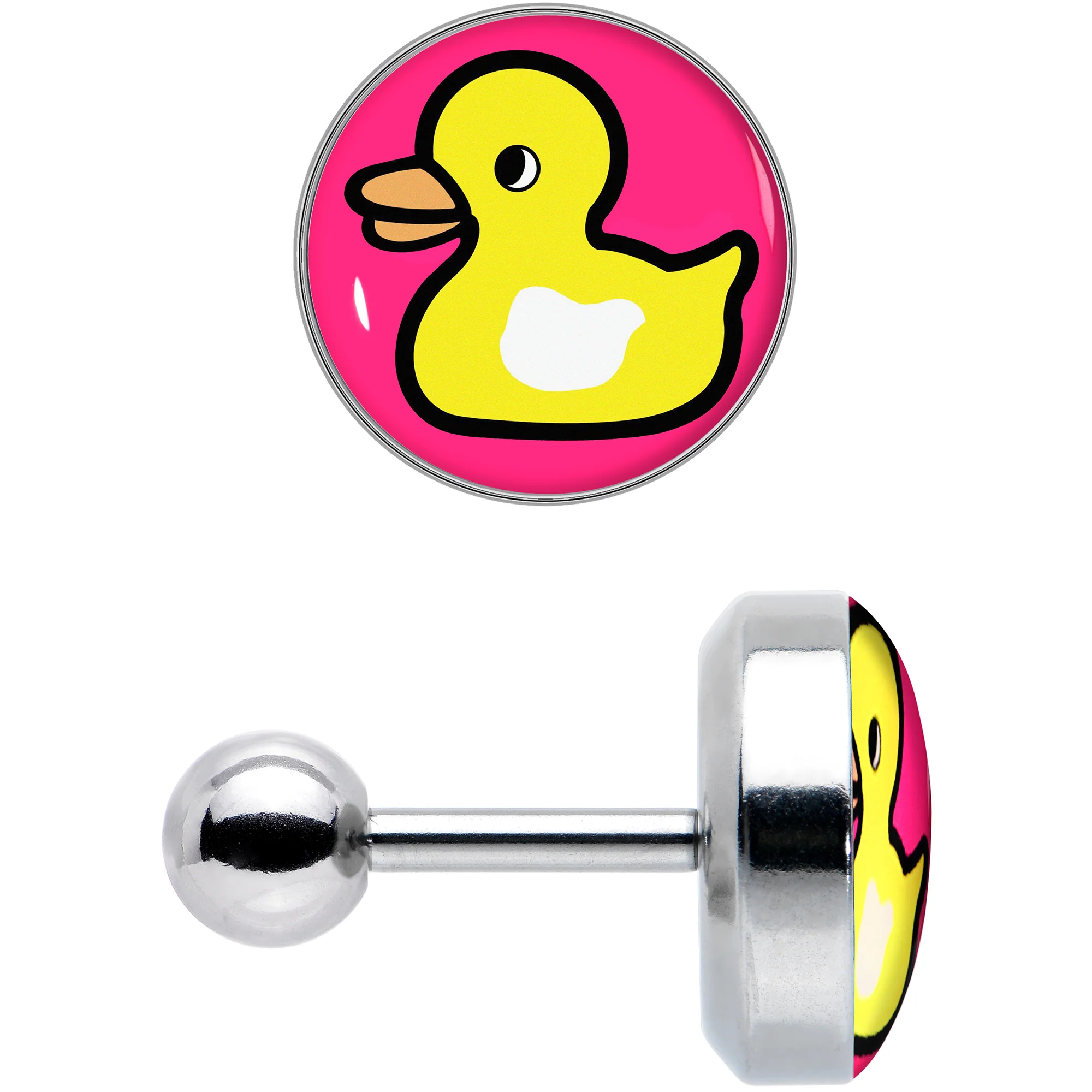 16G 1/4 Yellow Ducky Cartilage Tragus Earring by Onyx O - Image 2