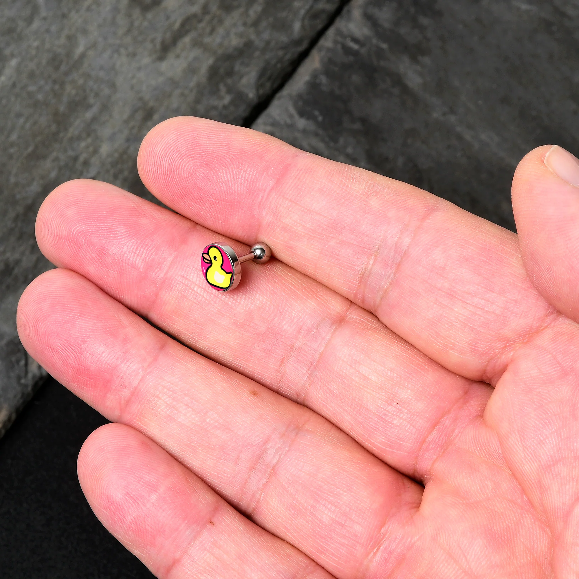 16G 1/4 Yellow Ducky Cartilage Tragus Earring by Onyx O - Image 3