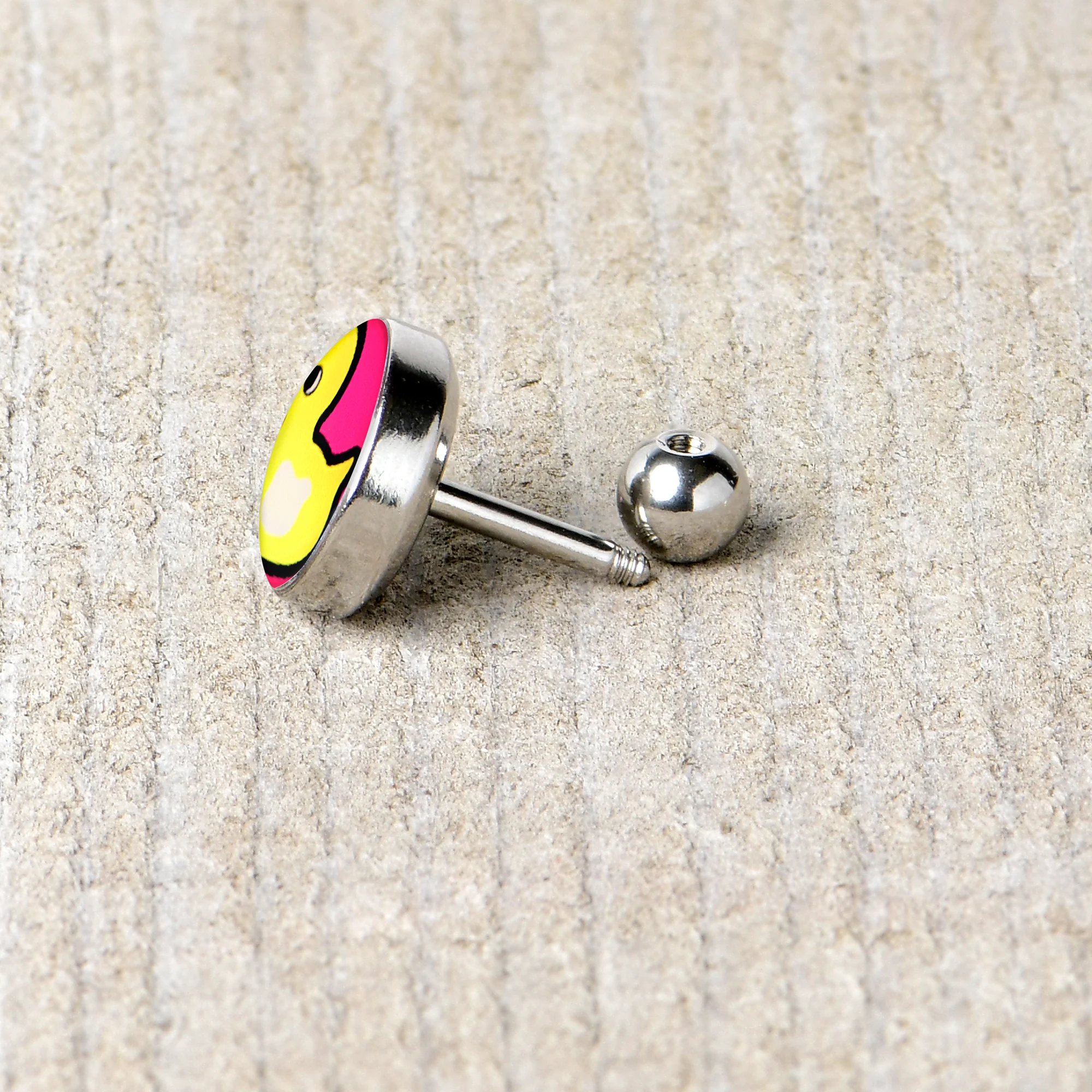 16G 1/4 Yellow Ducky Cartilage Tragus Earring by Onyx O - Image 5