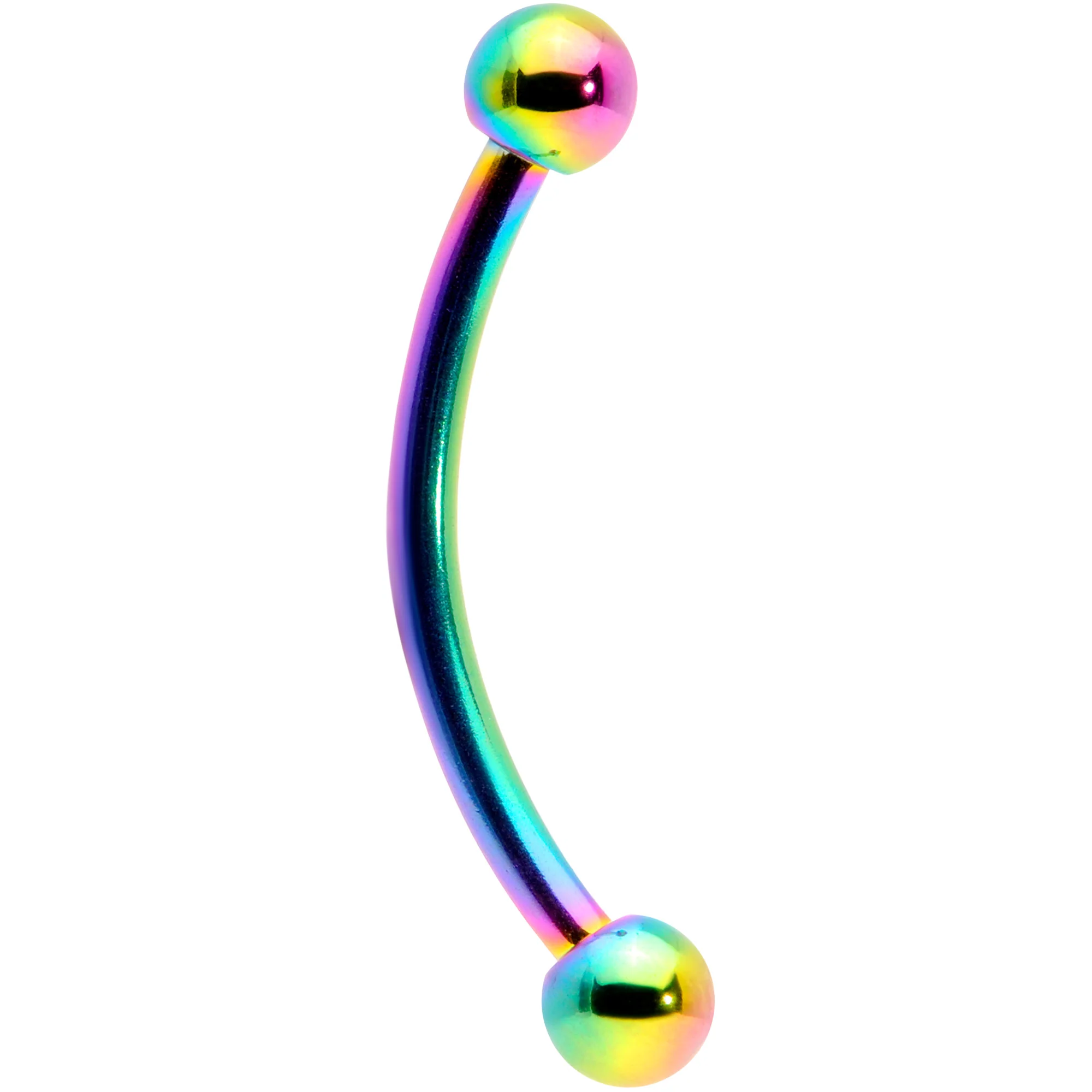 16G 1/2 Rainbow Curved Barbell - Image 2