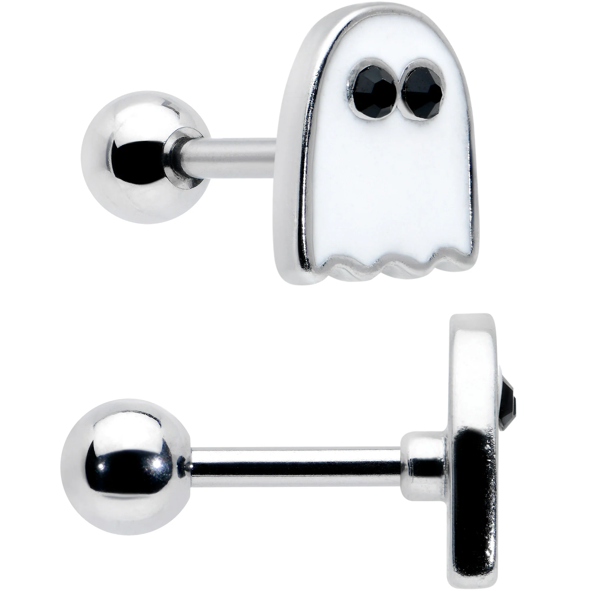 16G 1/4 Glow in Dark Skull Ghost Halloween Cartilage Set of 3 - Image 4