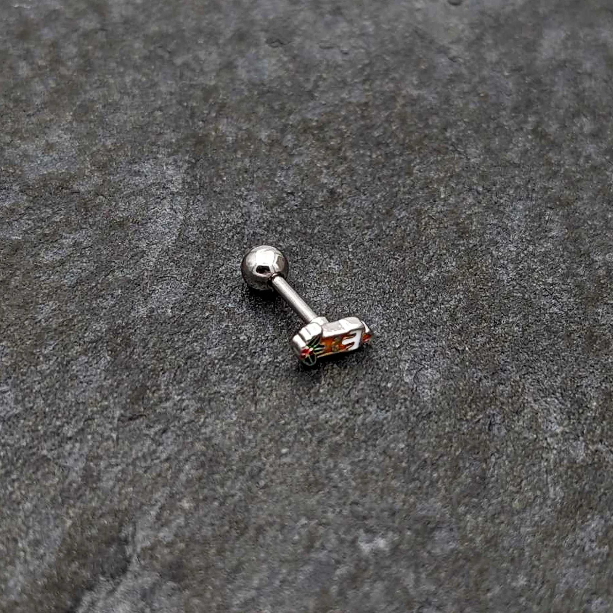 16G 1/4 Sweet Holiday Christmas Candle Cartilage Tragus Earring - Image 6