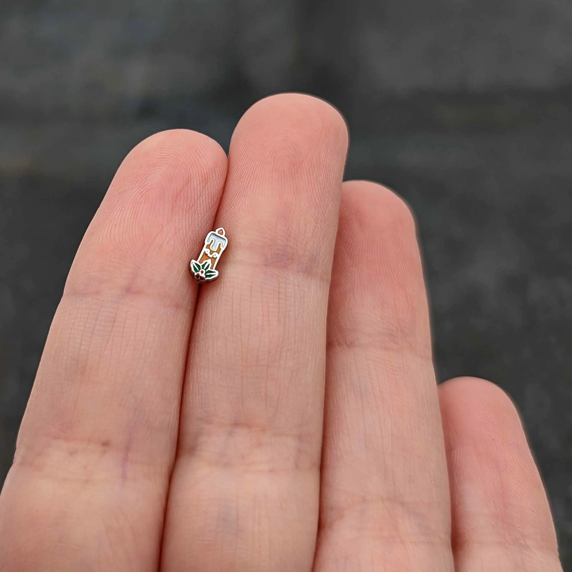16G 1/4 Sweet Holiday Christmas Candle Cartilage Tragus Earring - Image 8