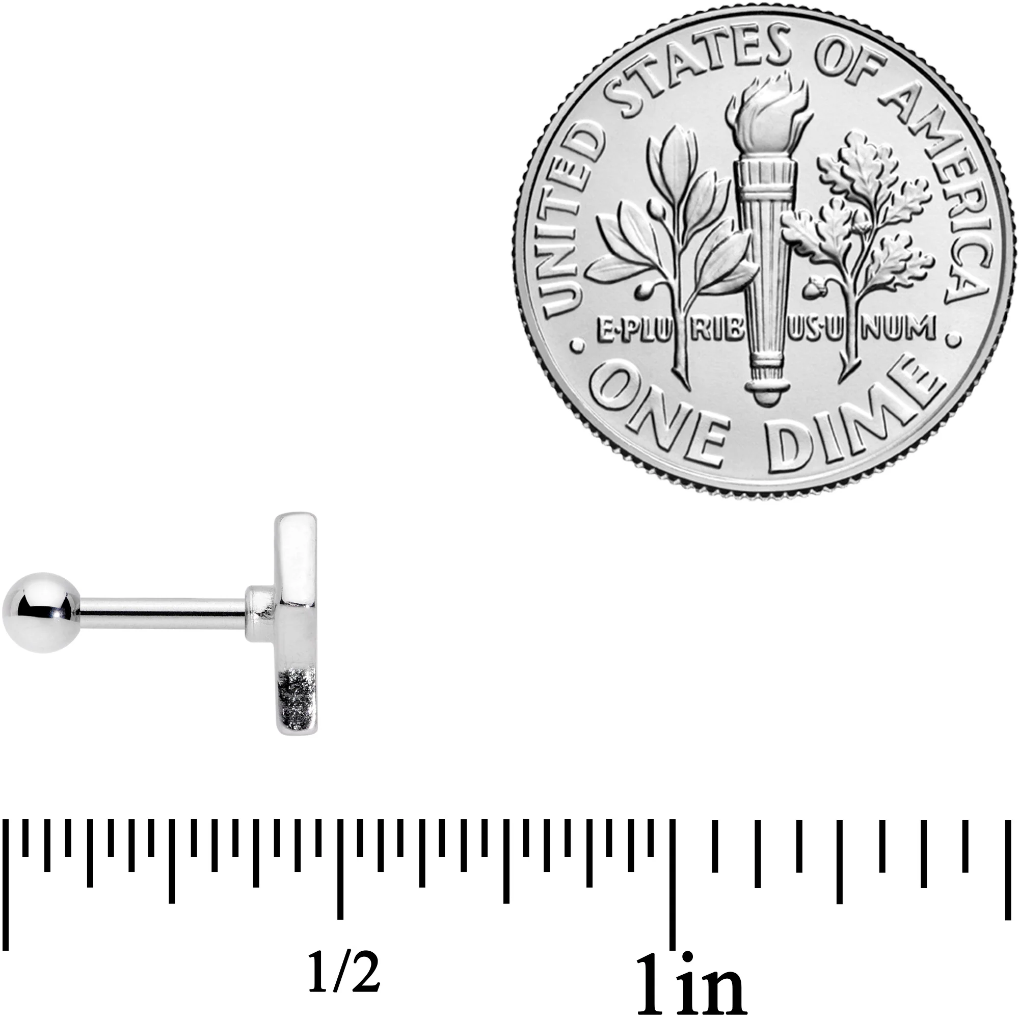 16G 1/4 Transgender Pride Fist Tragus Cartilage Earring - Image 3