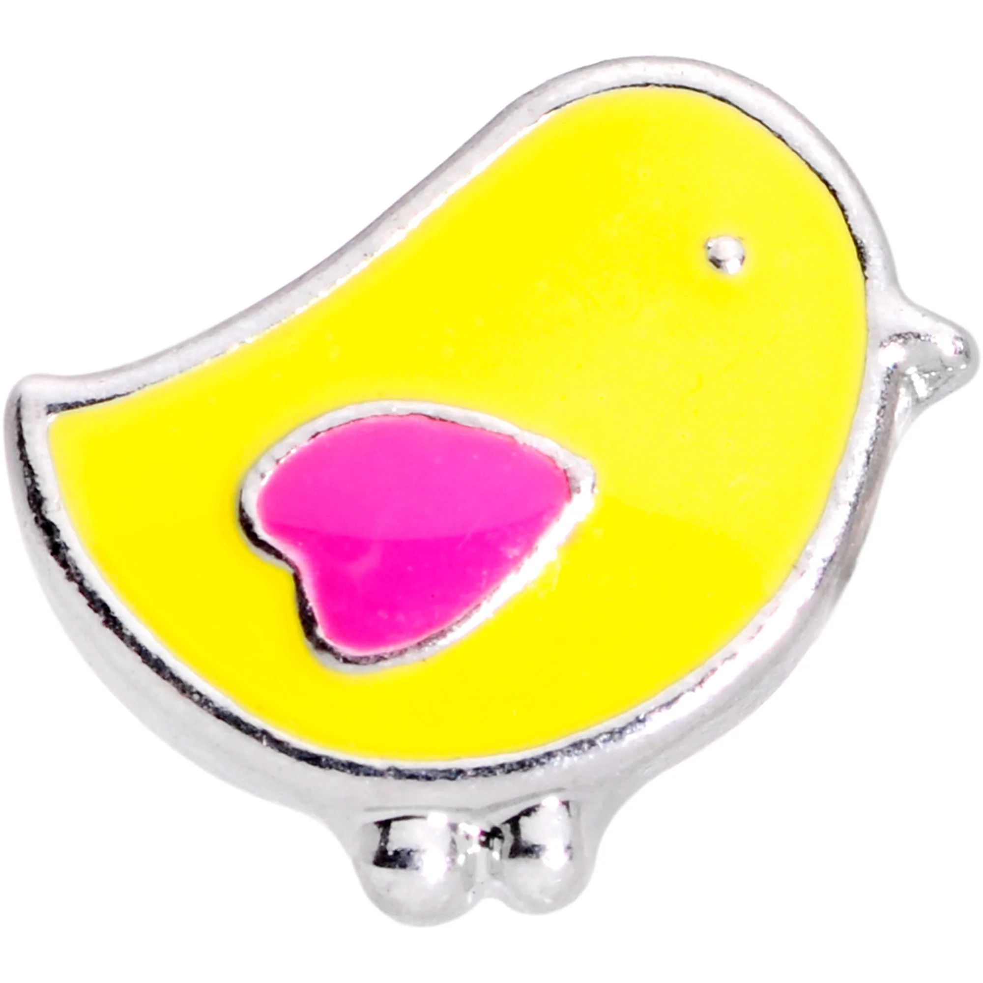 16G 1/4 Yellow Easter Chick Cartilage Tragus Earring - Image 2