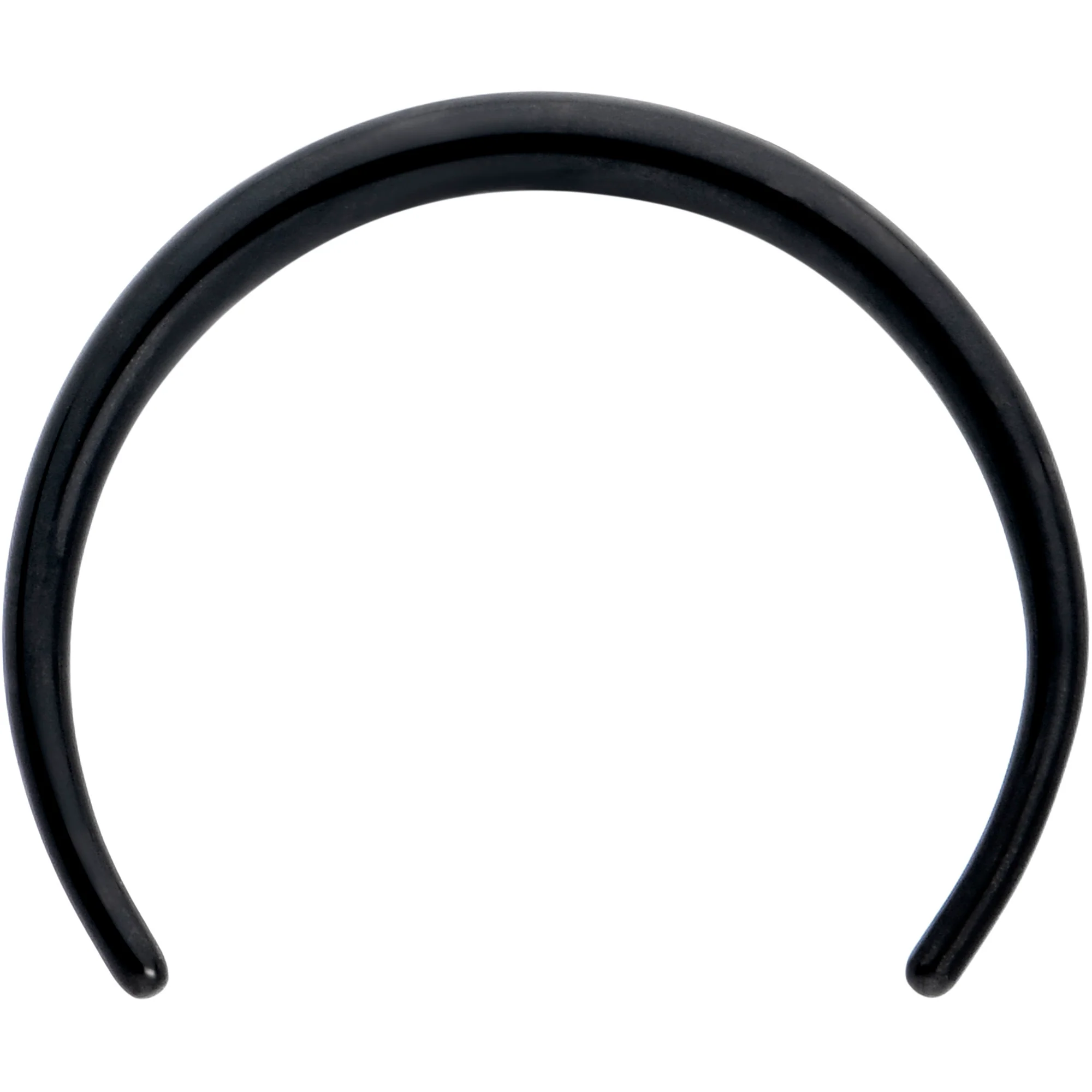 16G 3/8 Black Pincher Crescent Taper - Image 2