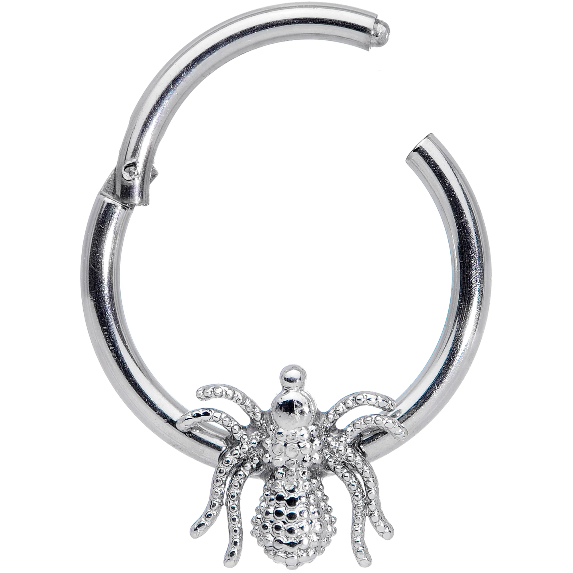 16G 3/8 Creepy Insect Halloween Hinged Segment Ring - Image 2