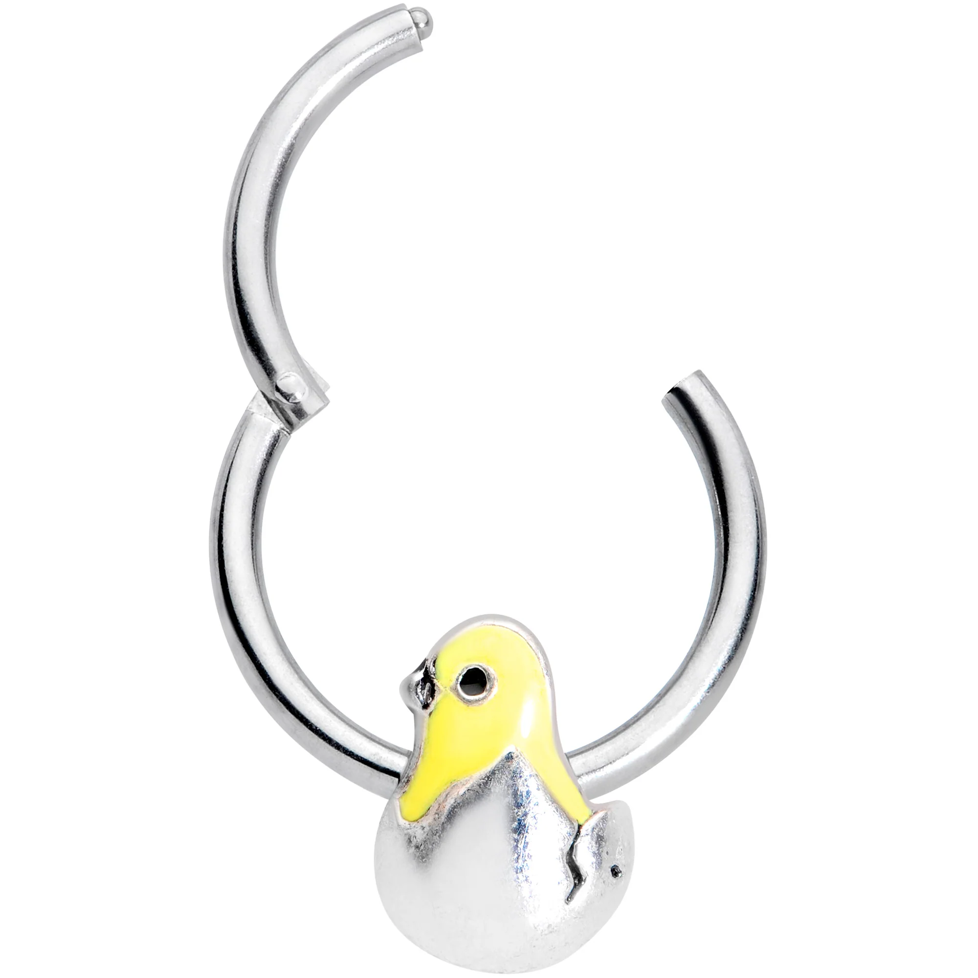 16G 3/8 Hatching Easter Chick Hinged Segment Ring - Image 2