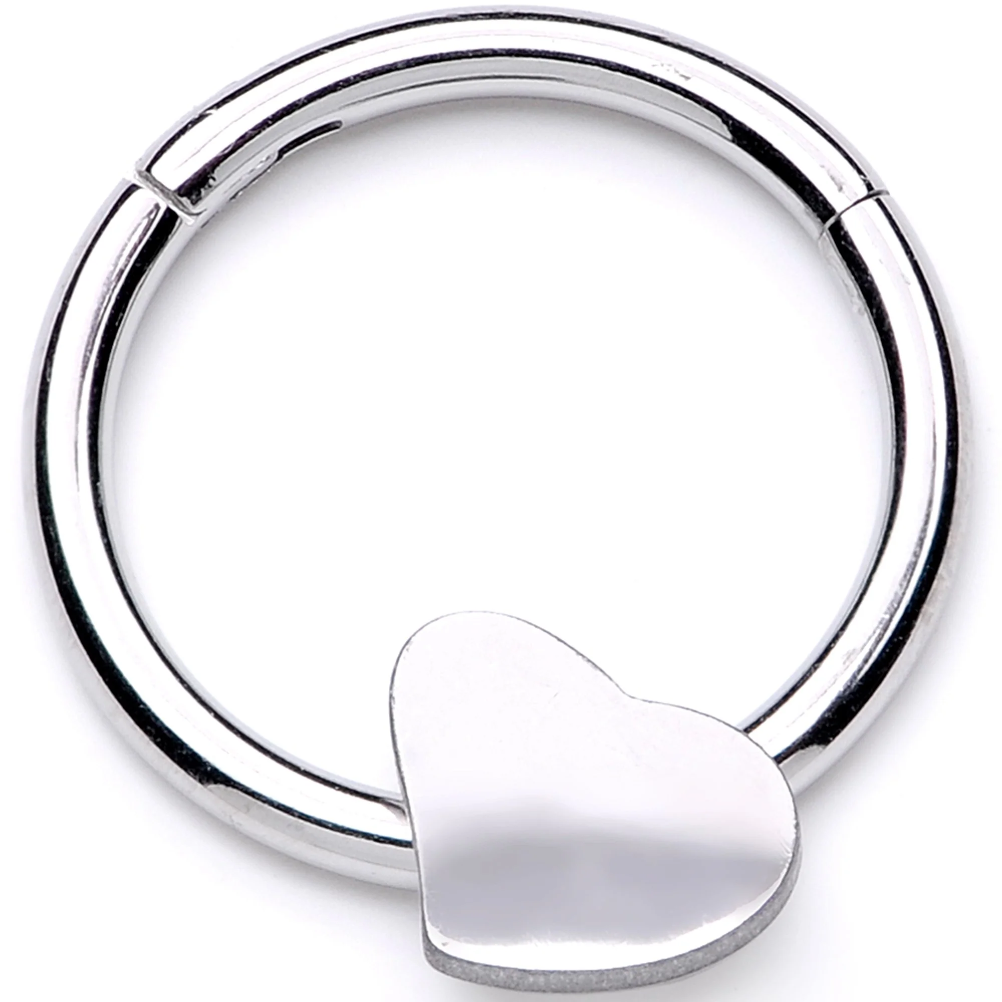 16G 3/8 I Heart My Piercings Hinged Segment Ring
