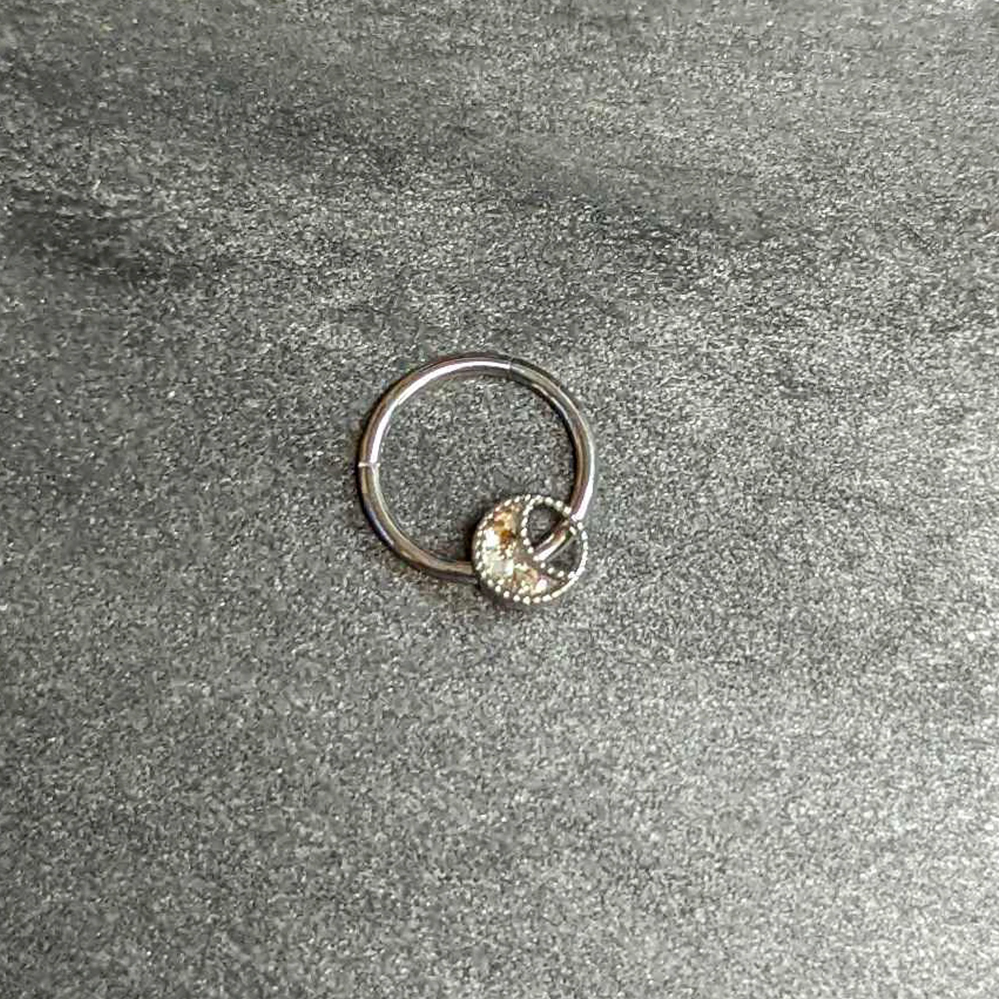16G 3/8 Iridescent Crescent Moon Hinged Segment Ring - Image 6