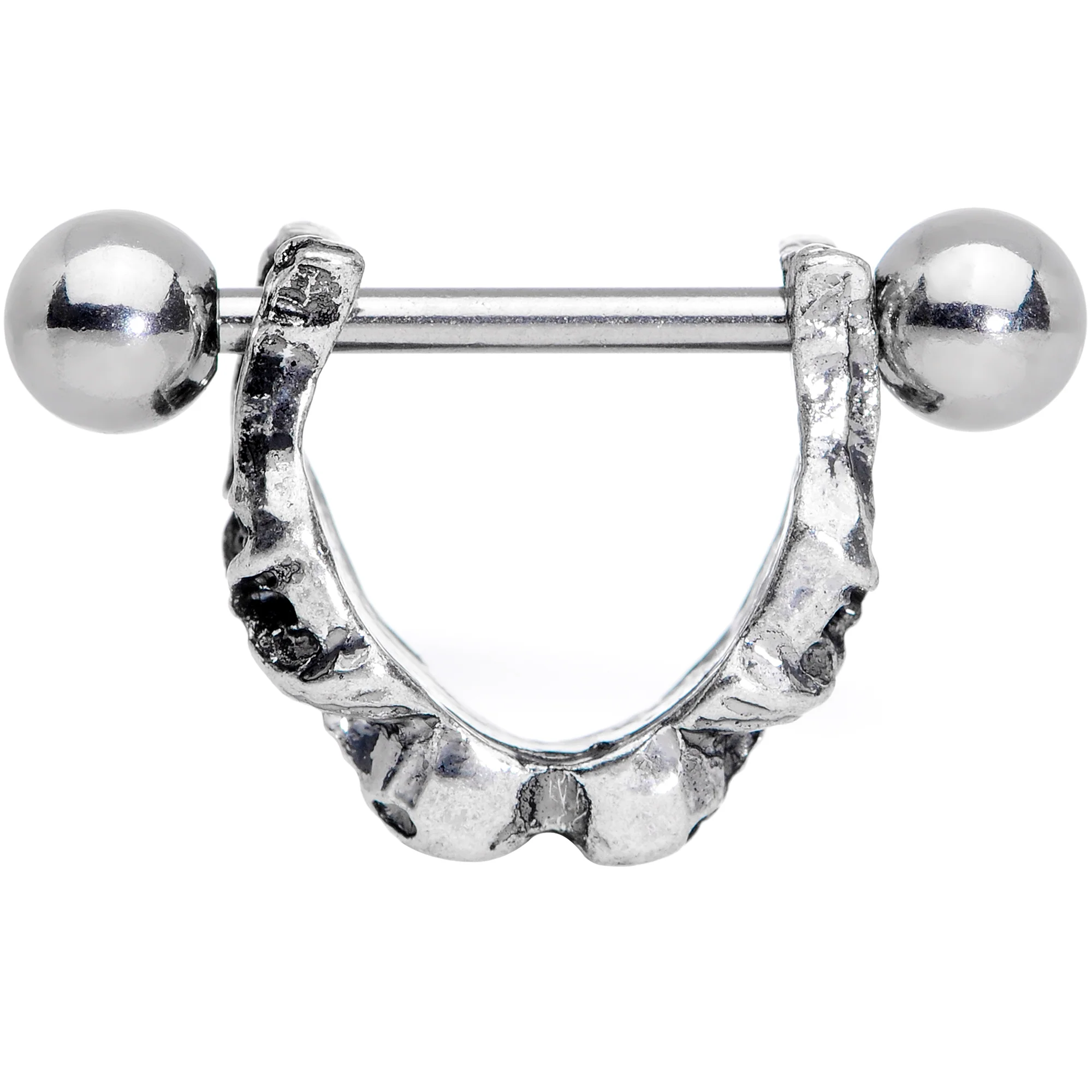 16G 3/8 Scary Skull Halloween Cartilage Cuff - Image 3