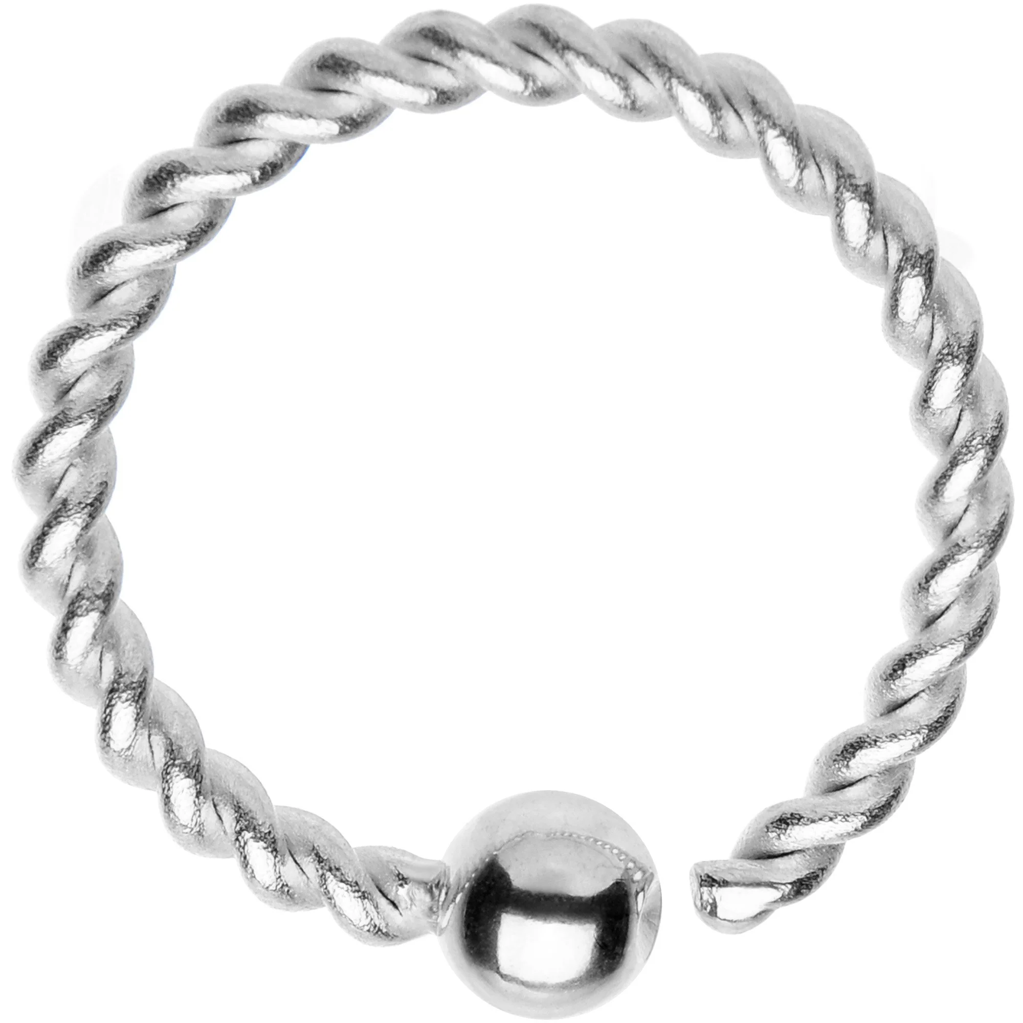 16G 3/8" So Twisted Captive Style Seamless Ring - Image 2