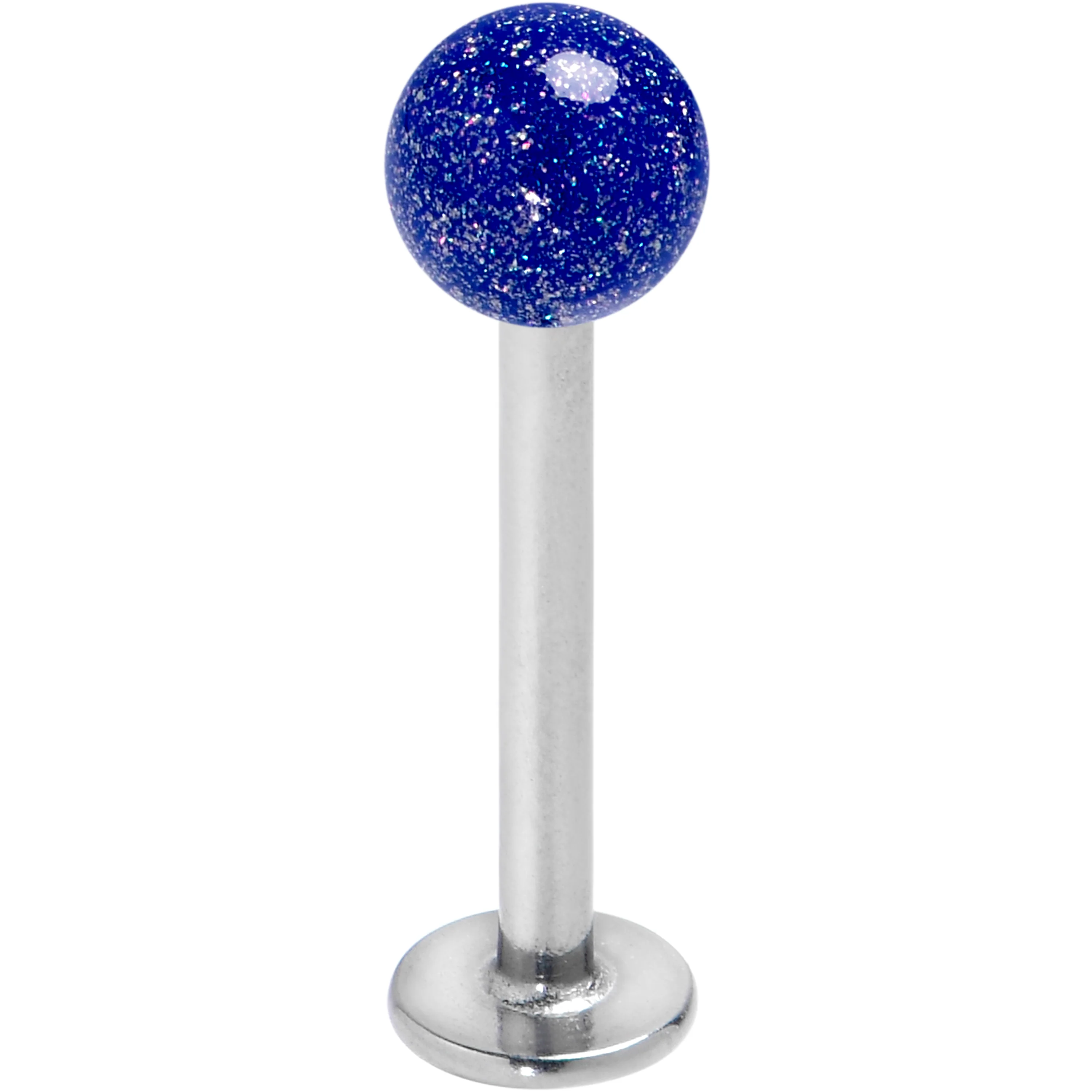 16G 3/8 Shimmer Midnight Blue End Labret Monroe Tragus