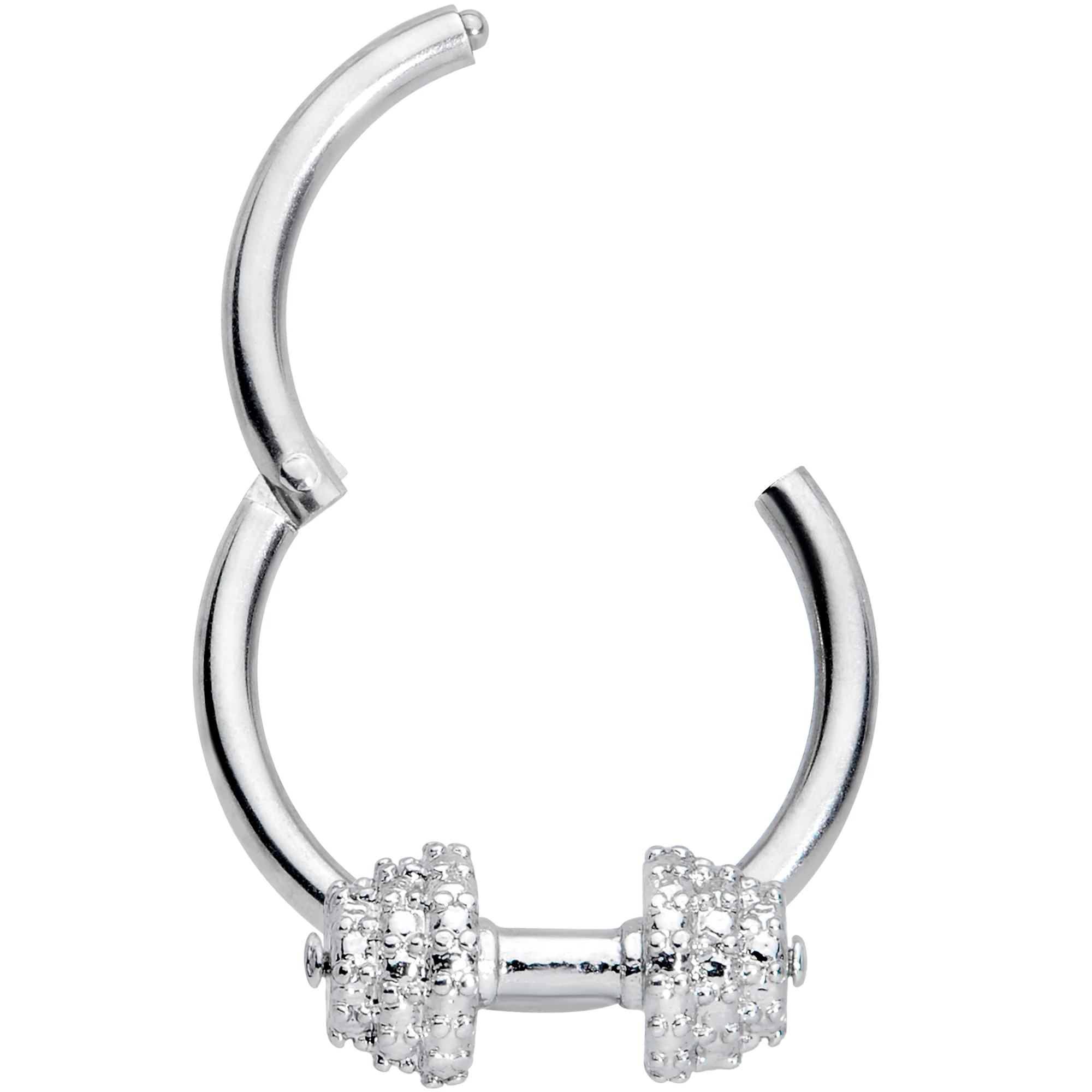 16G 3/8 Weightlifting Barbell Hinged Segment Ring - Image 2