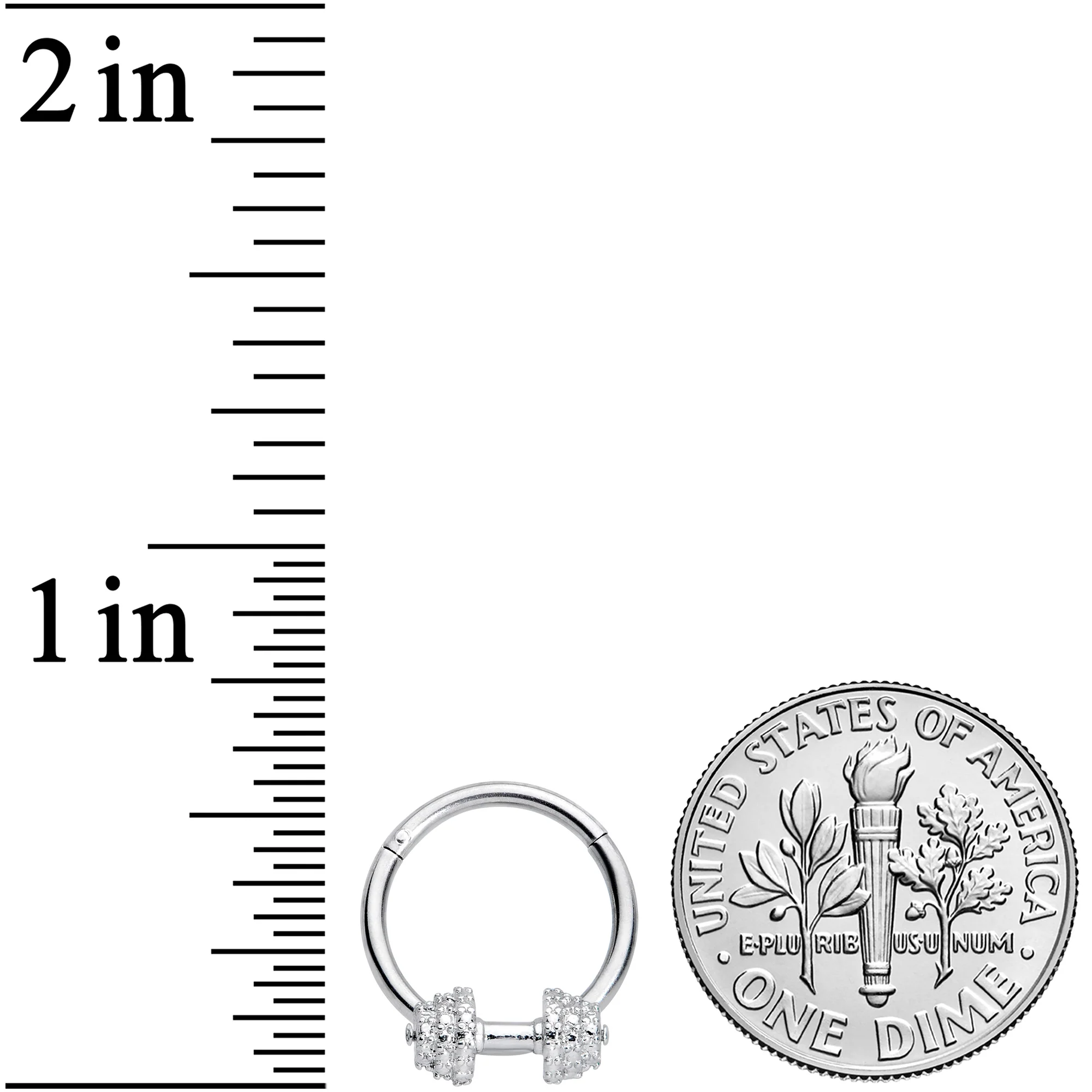 16G 3/8 Weightlifting Barbell Hinged Segment Ring - Image 3
