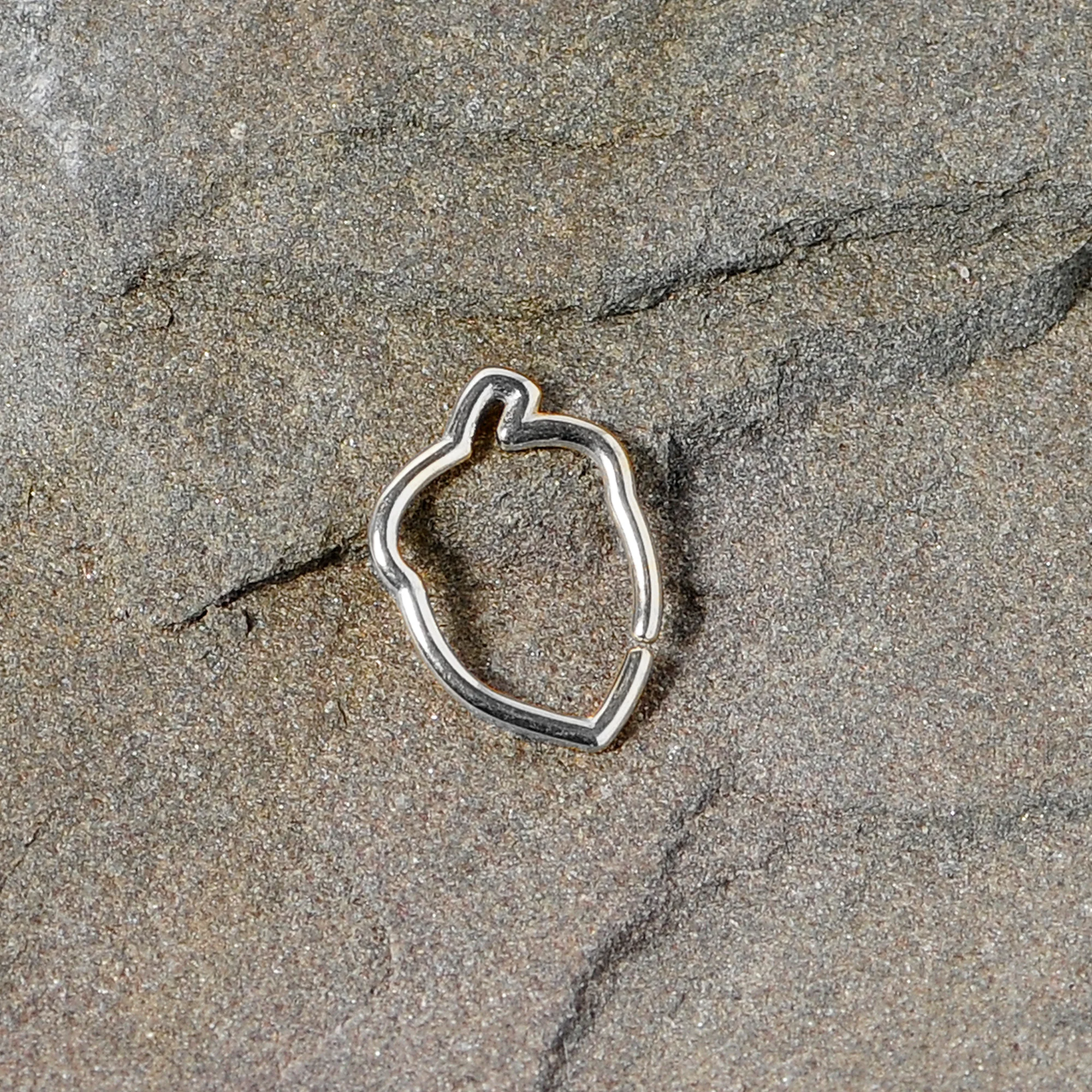 16G 3/8 Steel Autumn Acorn Closure Ring - Image 2