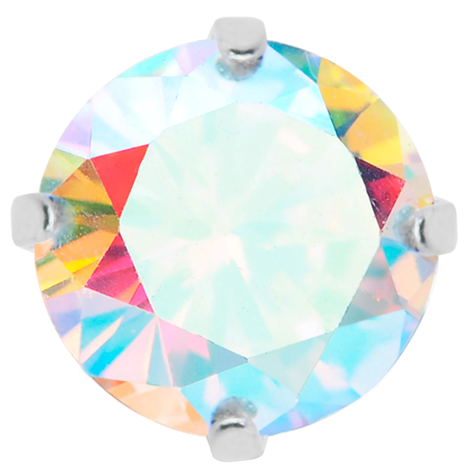 16G 5/16 Aurora CZ G23 Titanium Threadless Flower Labret Tragus - Image 3