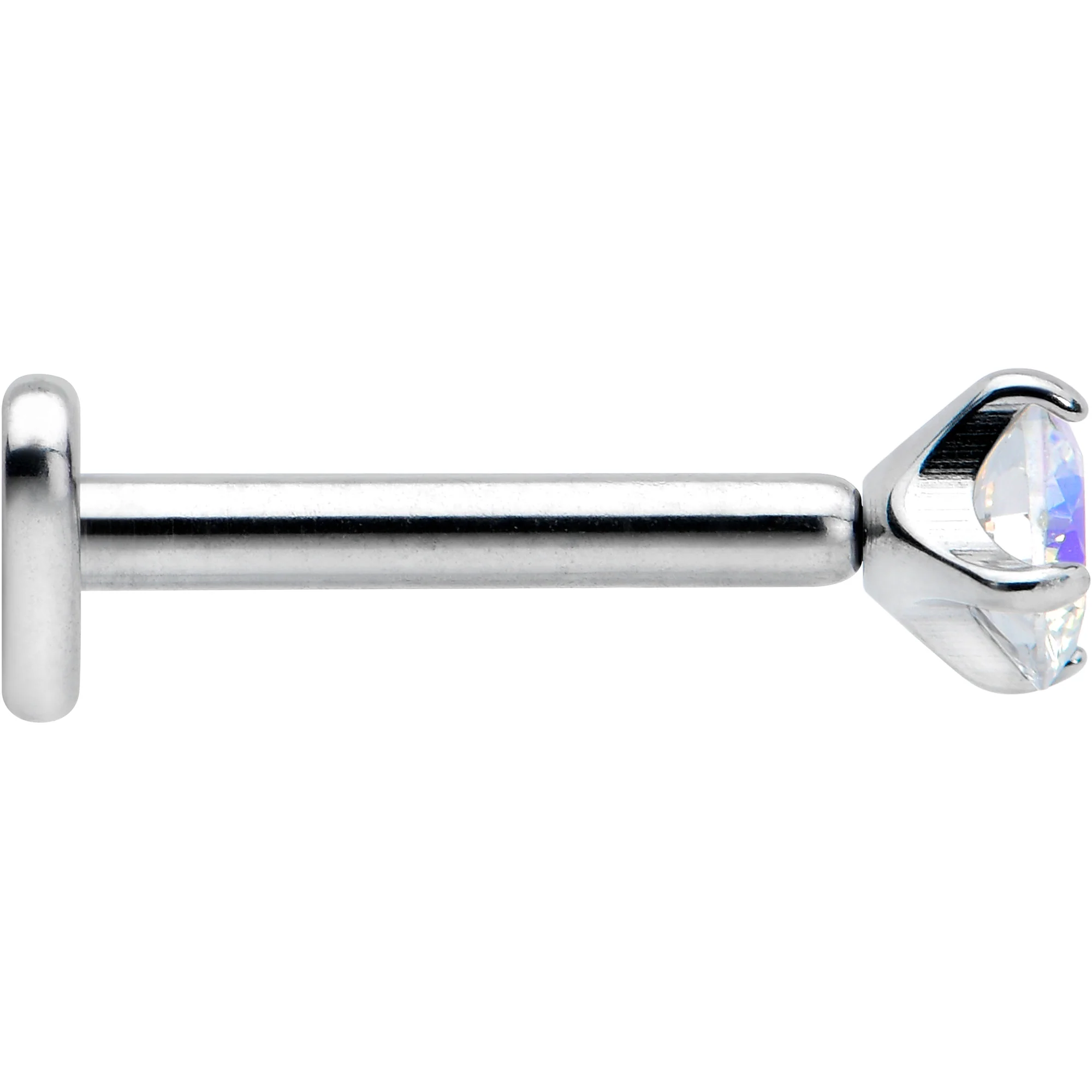 16G 5/16 Aurora CZ Gem ASTM F-136 Implant Grade Titanium Heart End Labret Tragus - Image 3