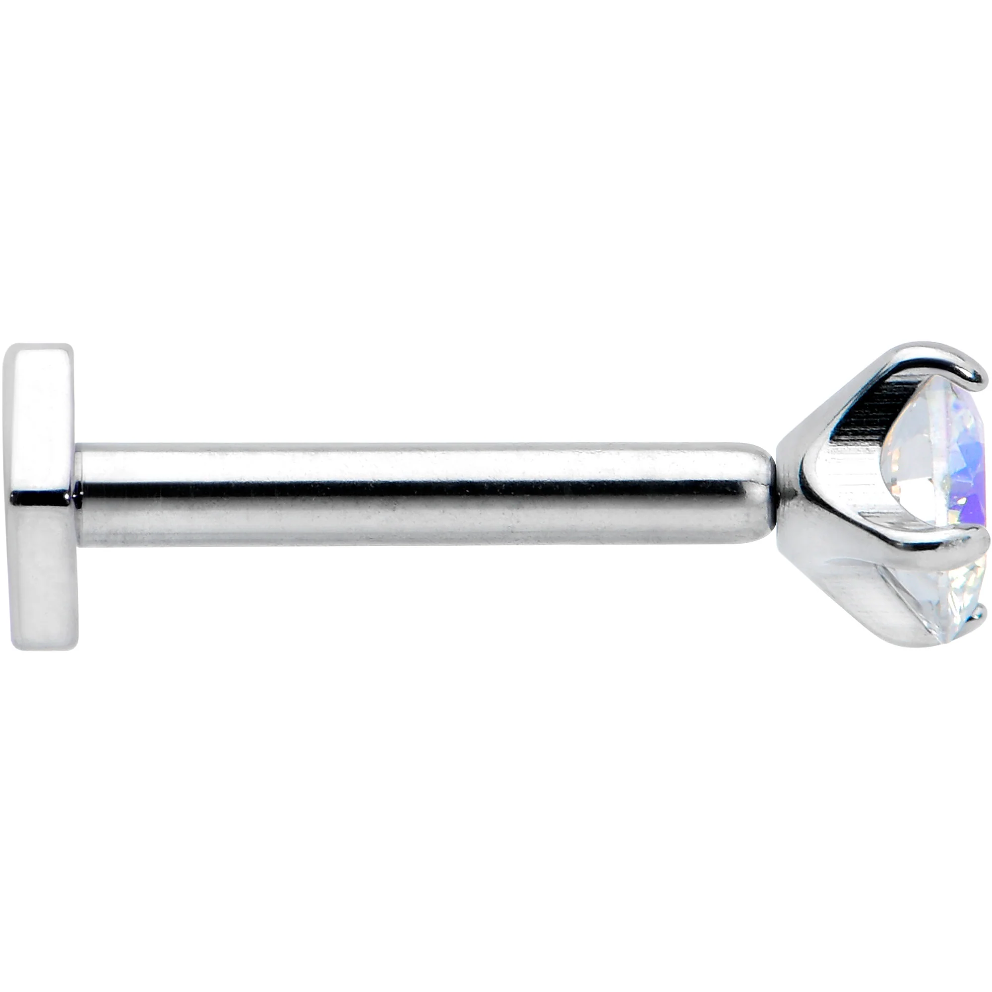16G 5/16 Aurora CZ Gem ASTM F-136 Implant Grade Titanium Hex End Labret Tragus - Image 5