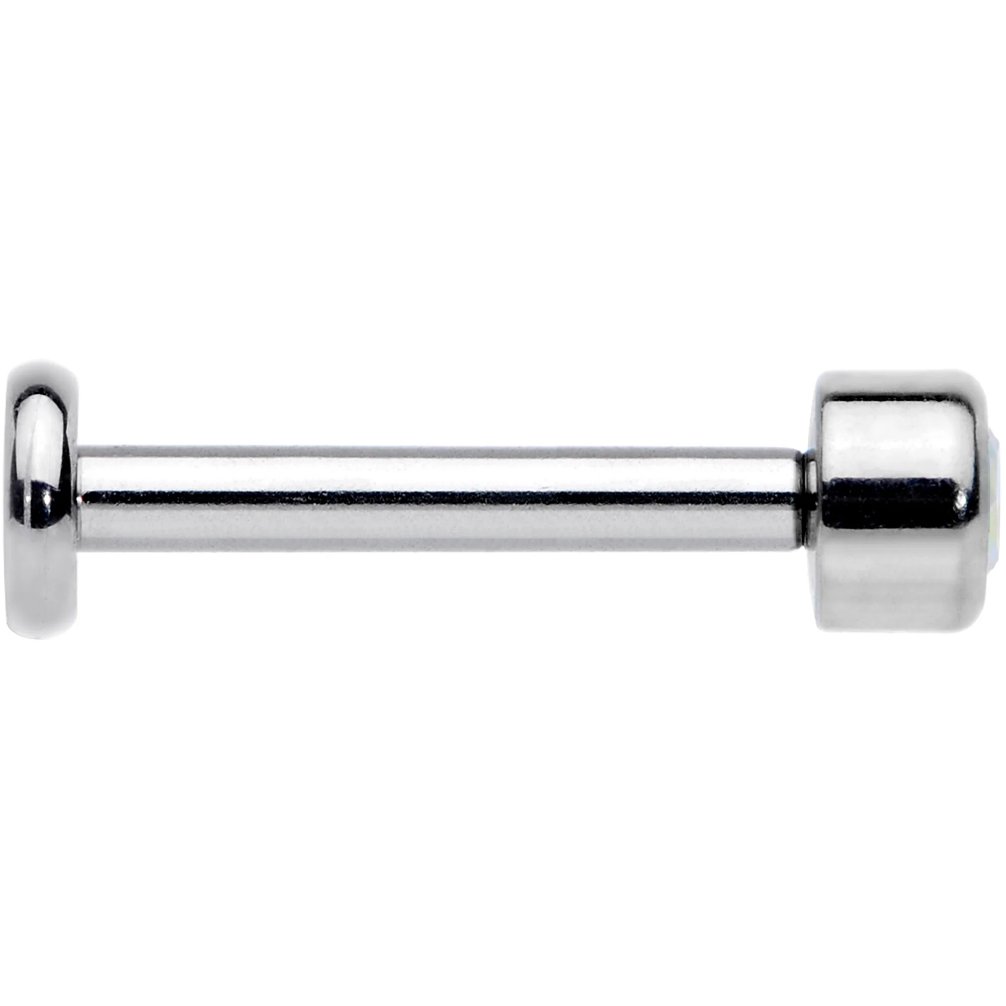 16G 5/16 Aurora Gem Grade 23 Titanium Internally Threaded Labret - Image 2