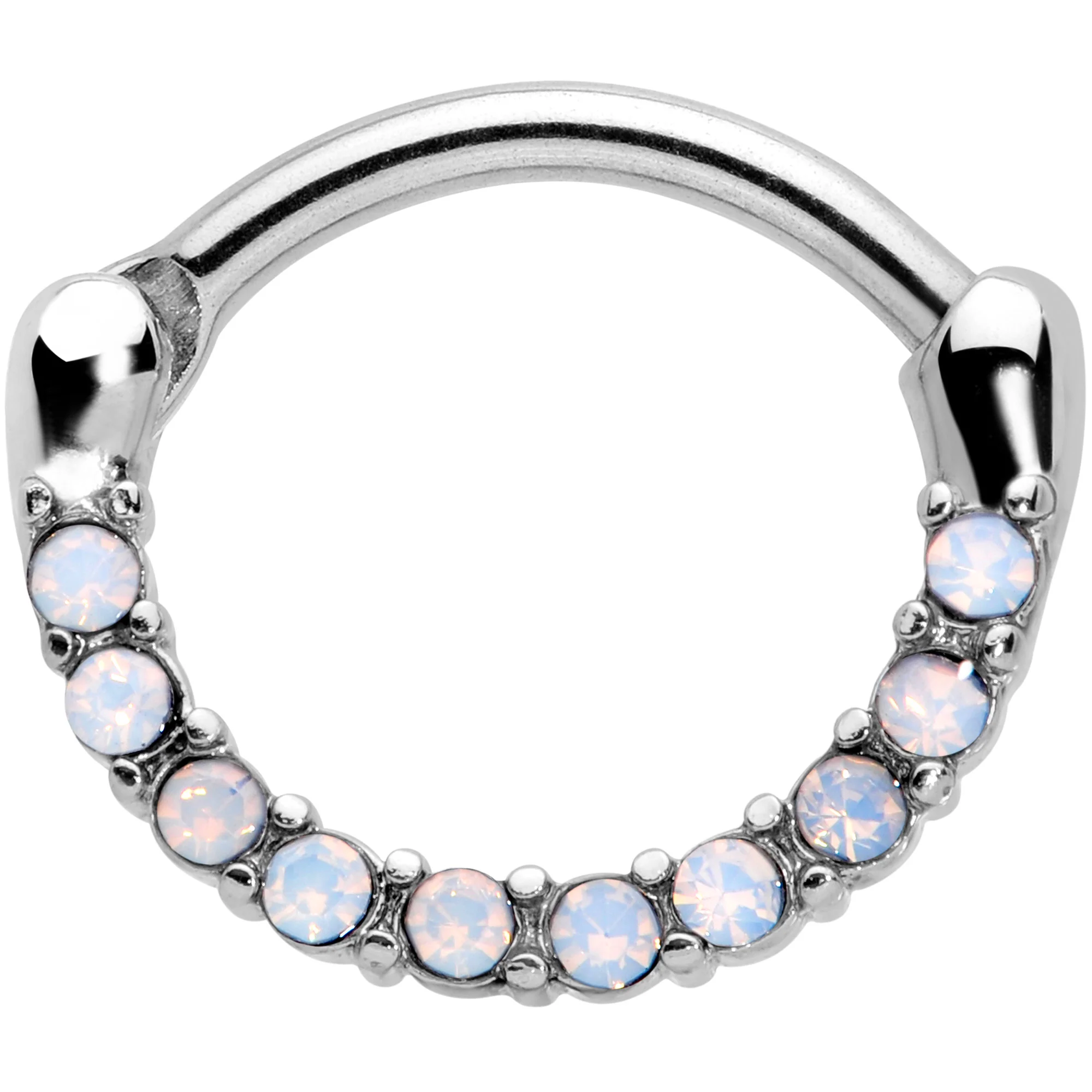 16G 5/16 Aurora Gem Paved Cartilage Clicker
