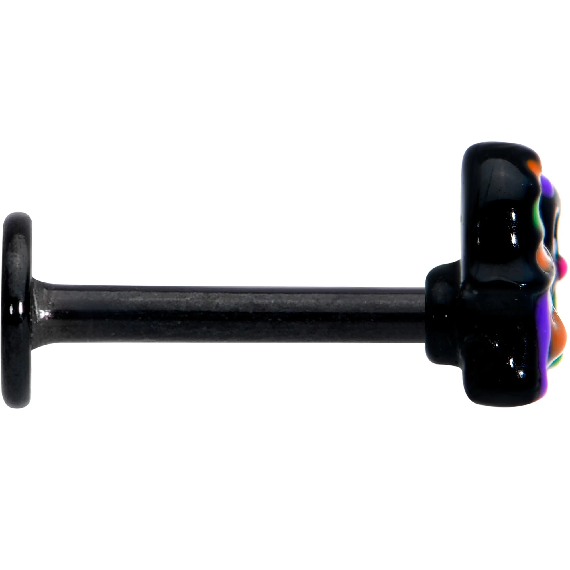 16G 5/16 Black Boo Party Halloween Labret Monroe Tragus - Image 3