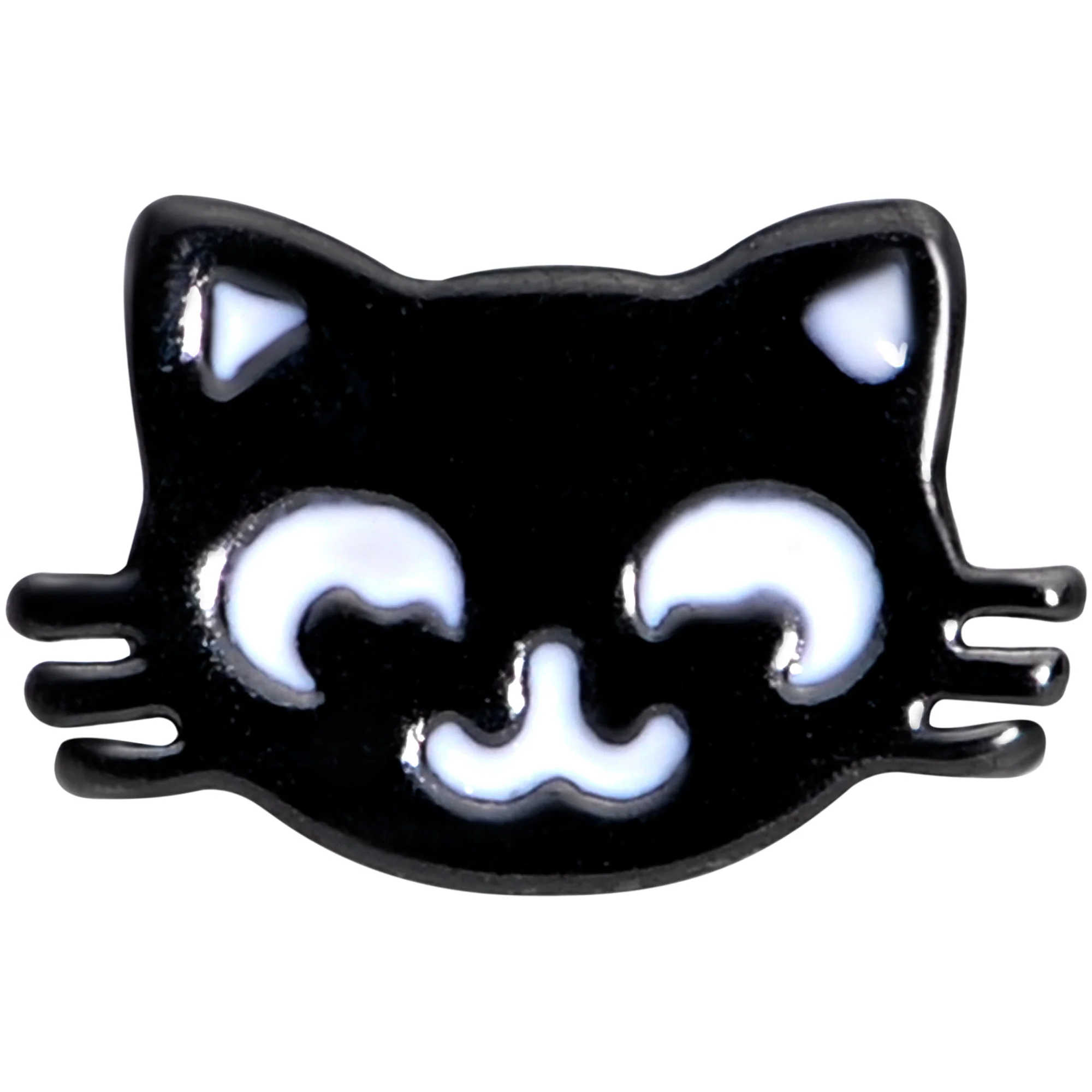 16G 5/16 Black Cat Mouse Halloween Labret Monroe Tragus - Image 2