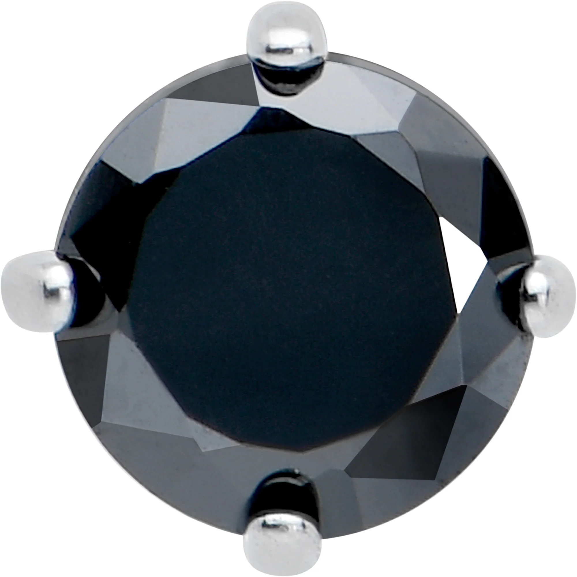 16G 5/16 Black CZ ASTM F-136 Implant Grade Titanium Threadless Heart End Labret - Image 2