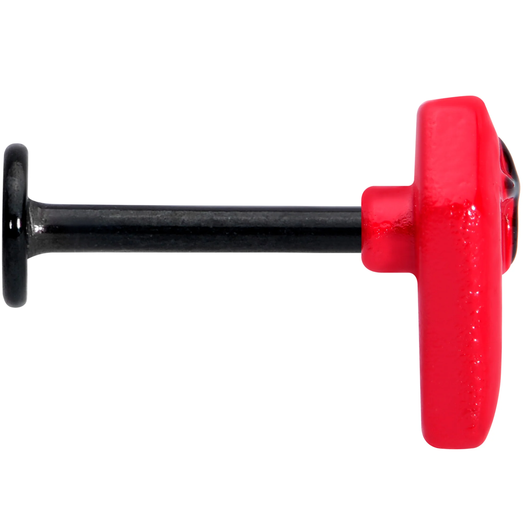16G 5/16 Black Red Coffin Halloween Labret Monroe Tragus - Image 3