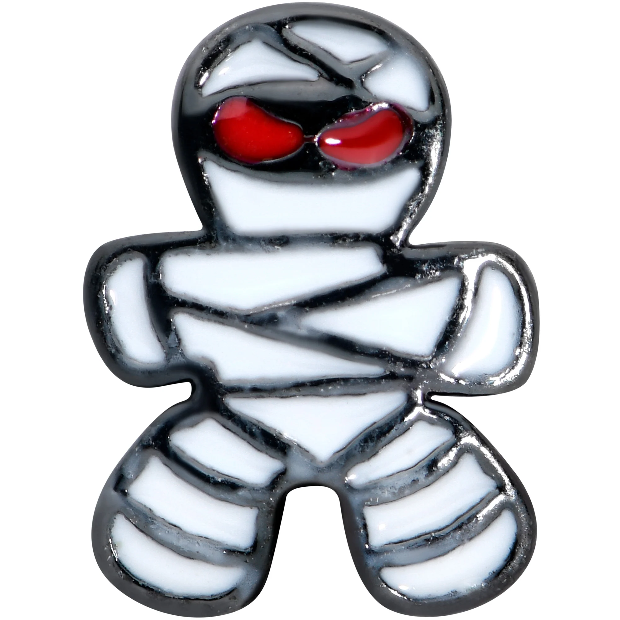 16G 5/16 Black Red Eye Mummy Halloween Labret Monroe Tragus - Image 2