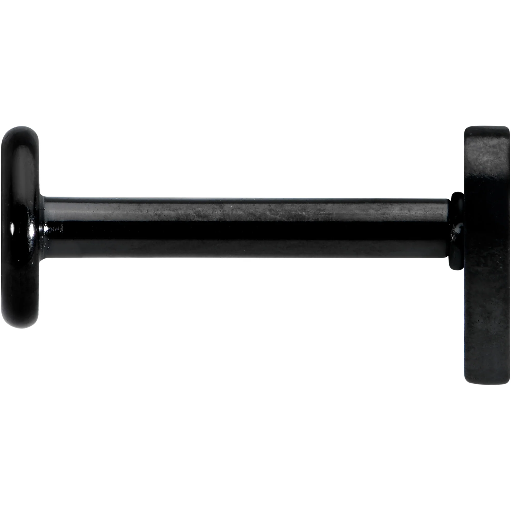 16G 5/16 Black Simple Heart Internally Threaded Labret Tragus - Image 3